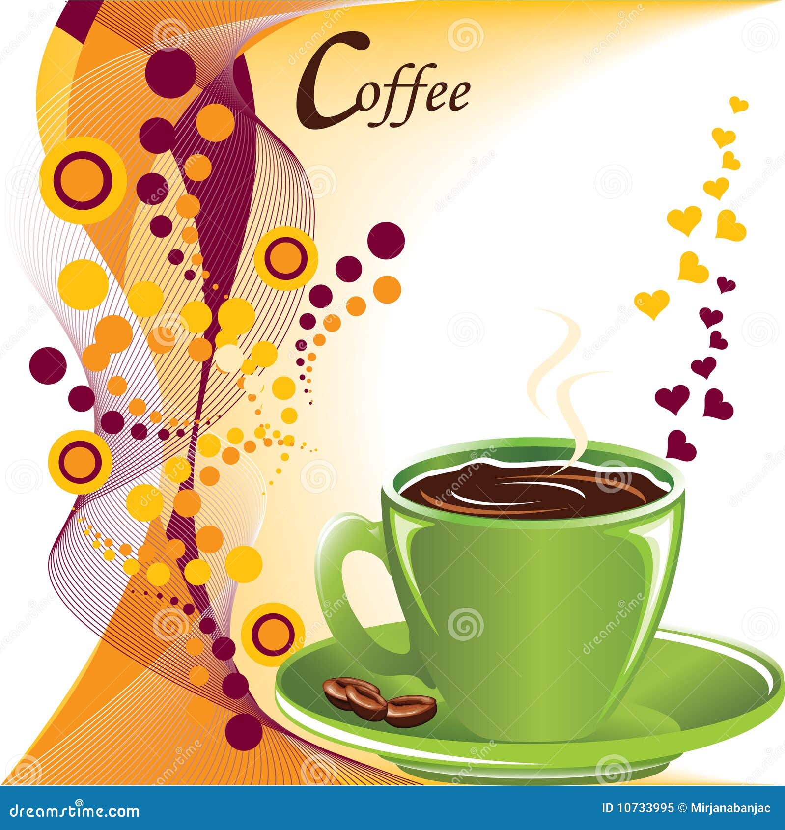 Diversión con café ilustración del vector. Ilustración de cosecha