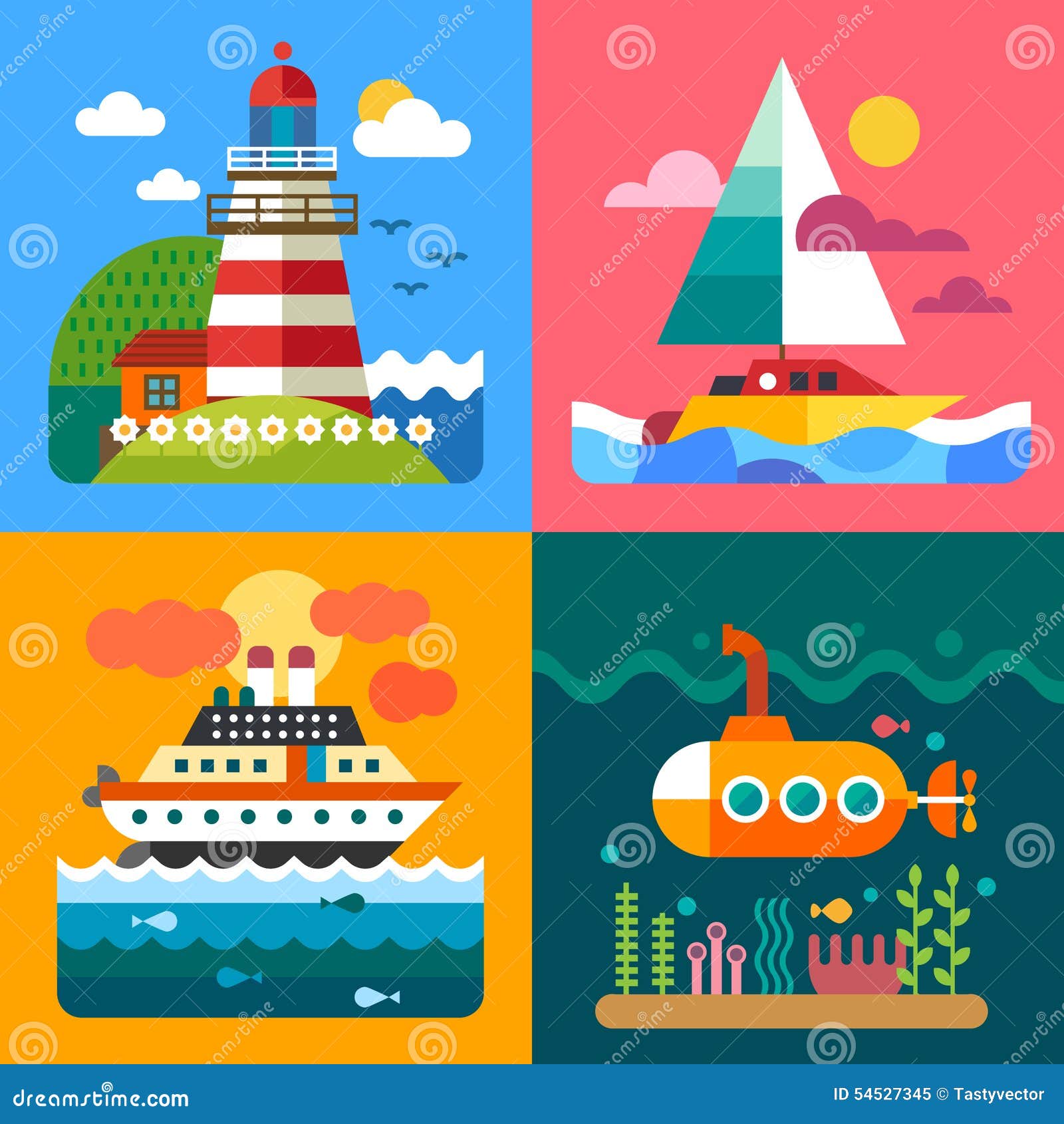 paisajes con tangram