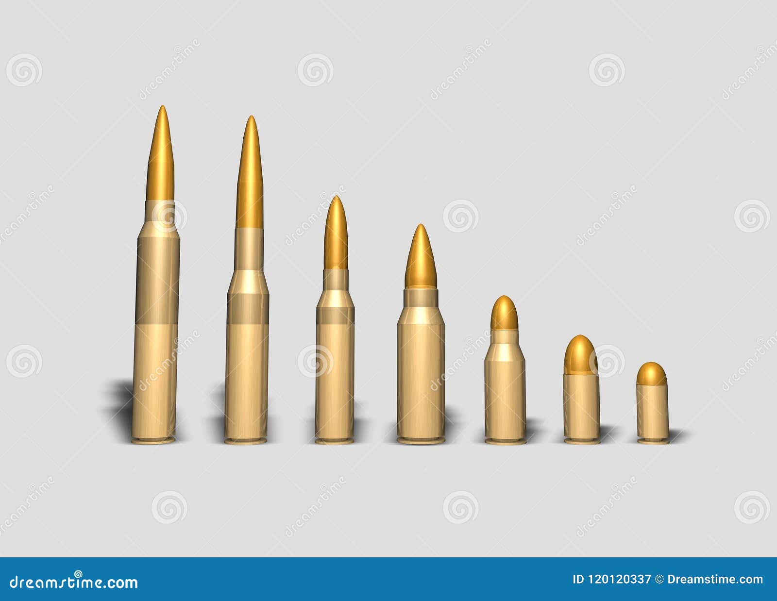 Diversos tipos de balas stock de ilustración. Ilustración de impacto -  120120337