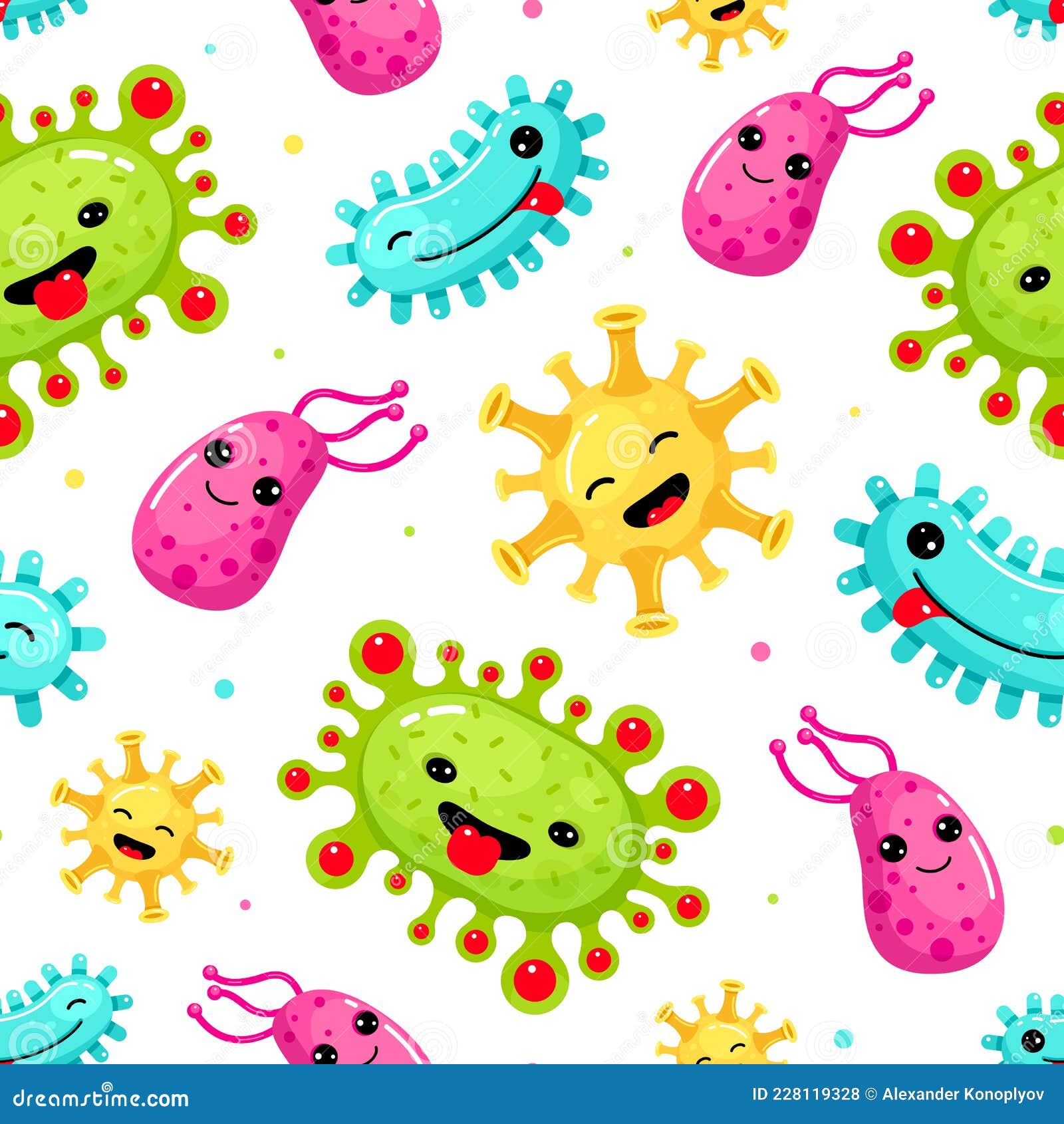 Divertida Bacteria De Dibujos Animados Infantiles Ilustración Vectorial Sin  Inconvenientes. Microbios De Gemas Sonrientes Adorable Ilustración del  Vector - Ilustración de epidemia, ameba: 228119328