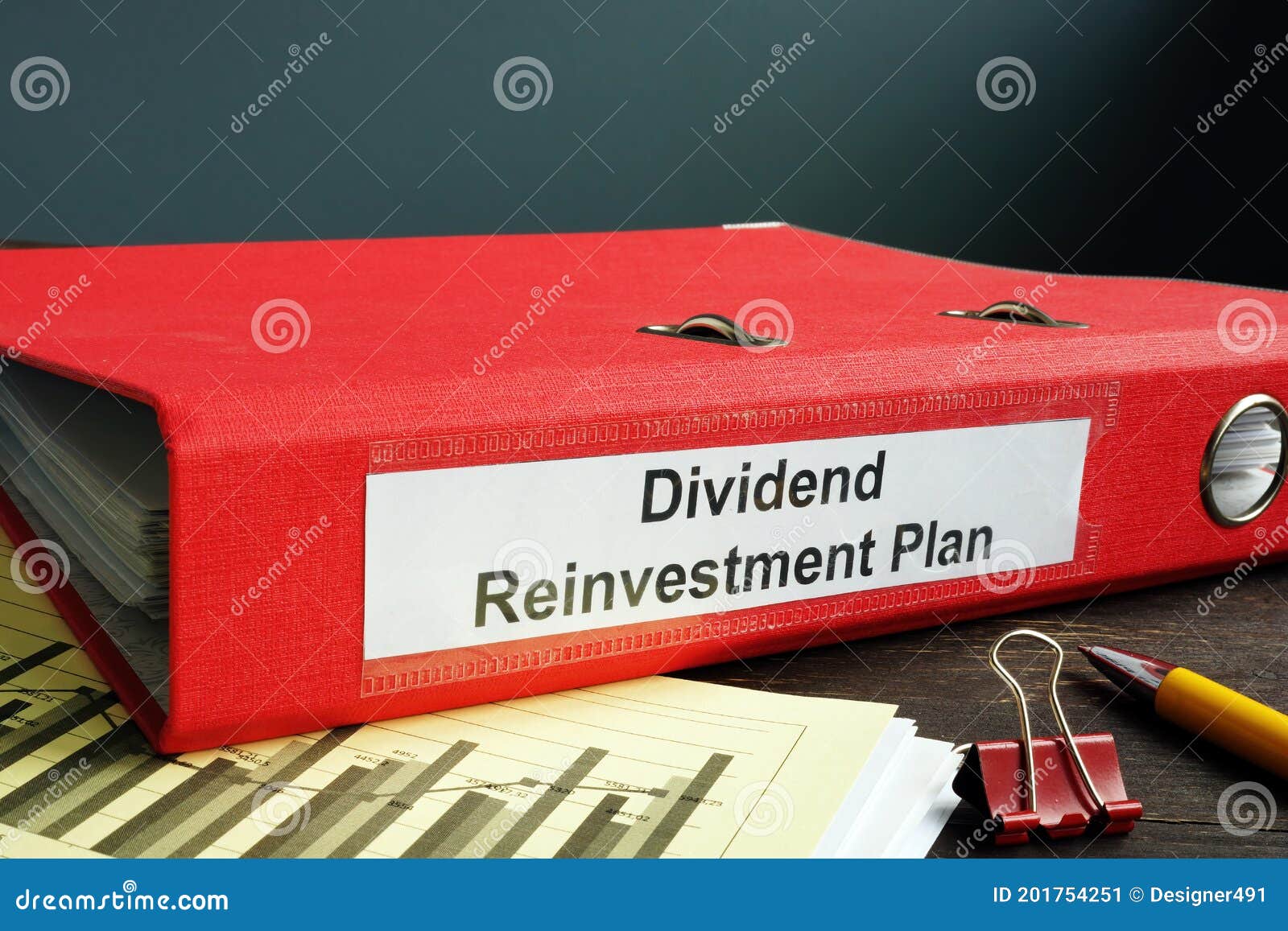 dividend reinvestment plan drip in the folder.