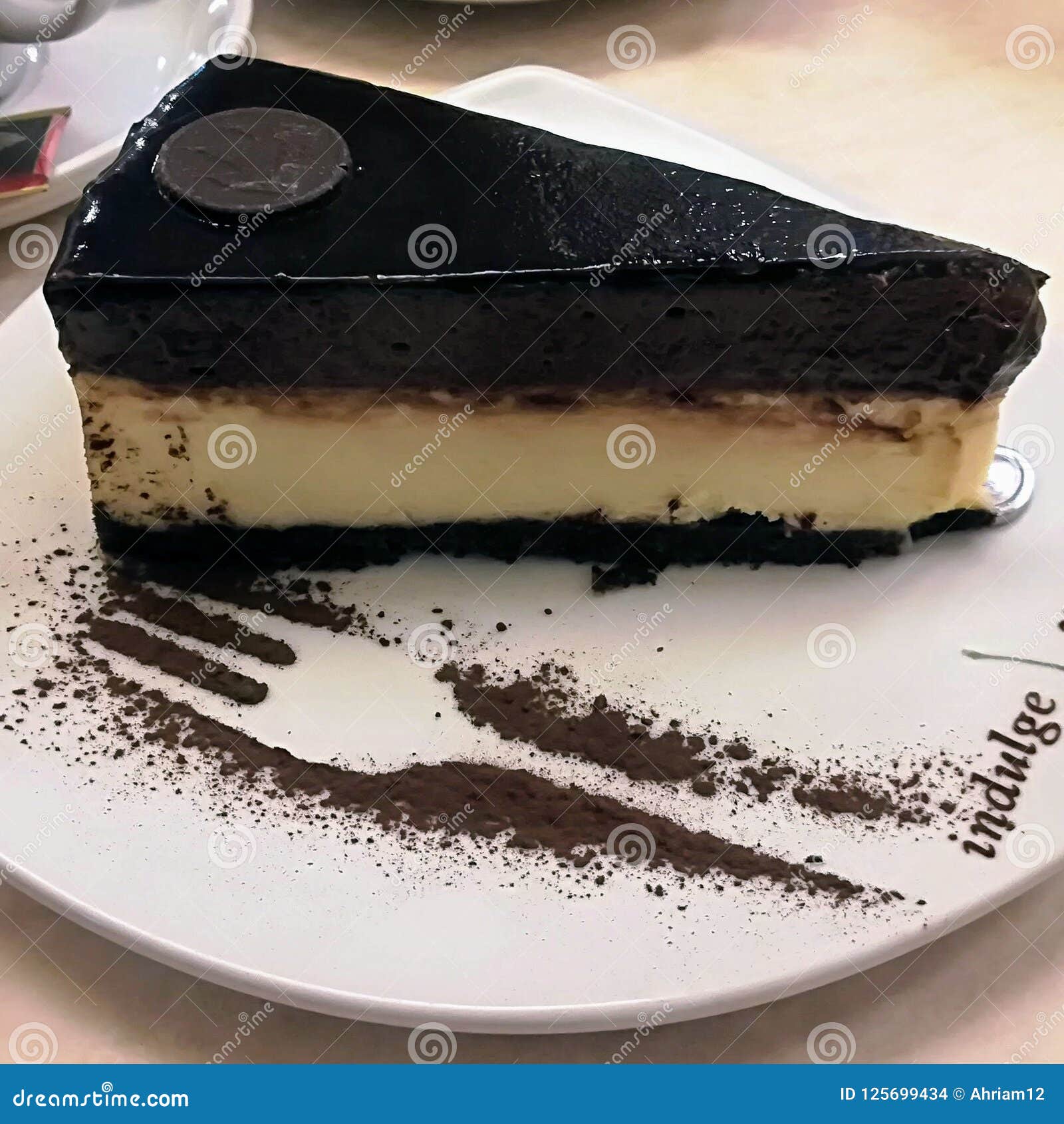 Divine Chocolate Cheesecake Stock Photo Image of food, easy 125699434