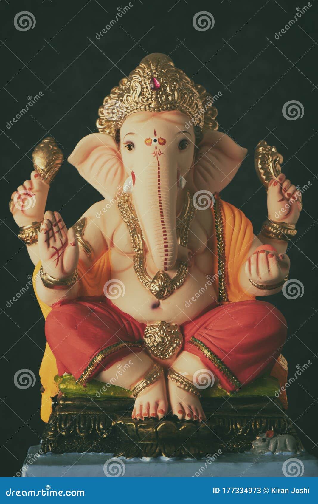 Divine Idol of Lord Ganesha. Hindu God of Intellect Stock Image ...