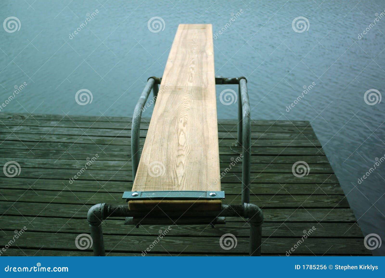 Diving Board at Lake stock photo. Image of lonely, metal 1785256