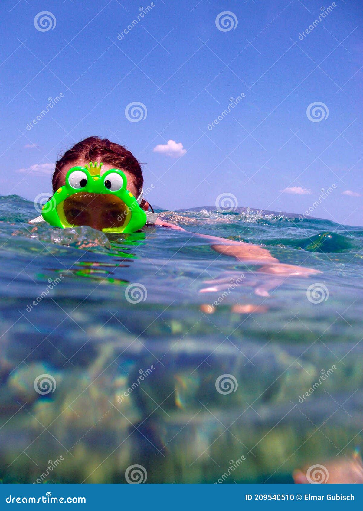 Diving with Diving Goggles in the Sea Stock Photo Image of leisure