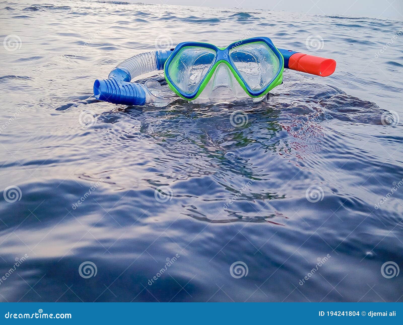 A Diving Mask Surrounded by the Sea Stock Photo Image of seascape