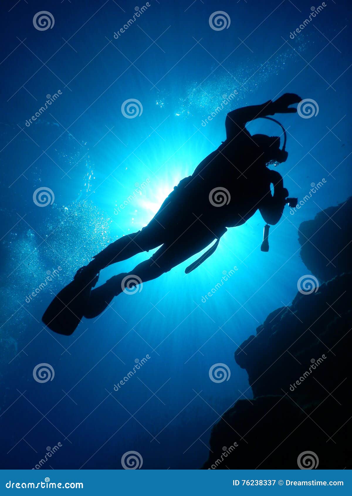 Diving Mediterranean stock image. Image of active, style 76238337