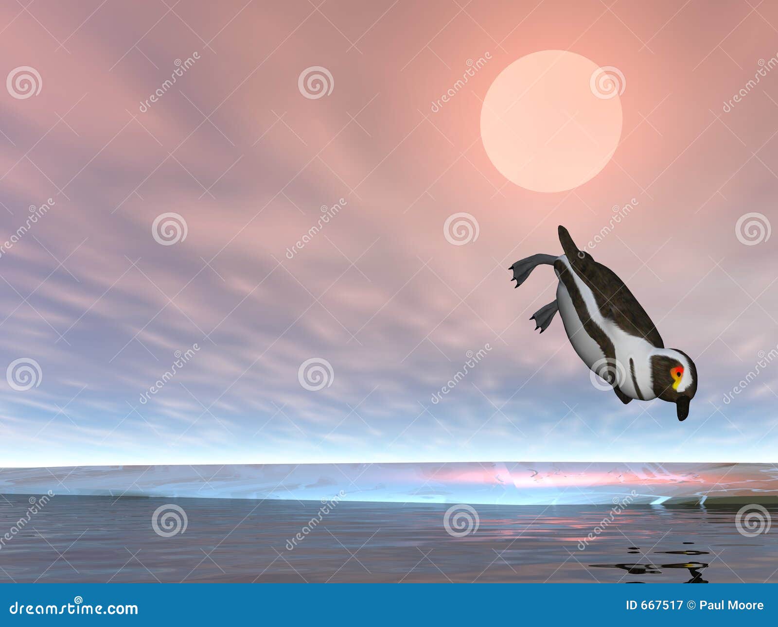 Diving Penguin stock illustration. Illustration of salisbury 667517