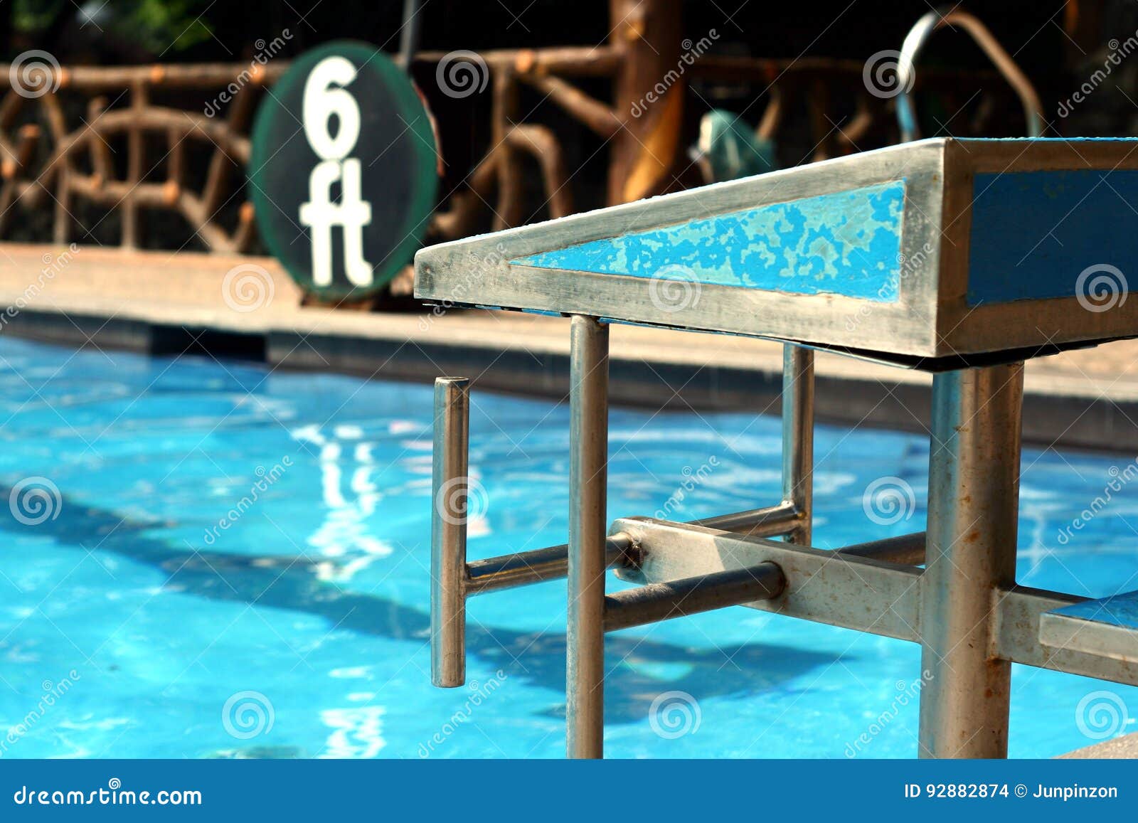Diving Platforms At A Swimming Pool Stock Photo Image of goggles