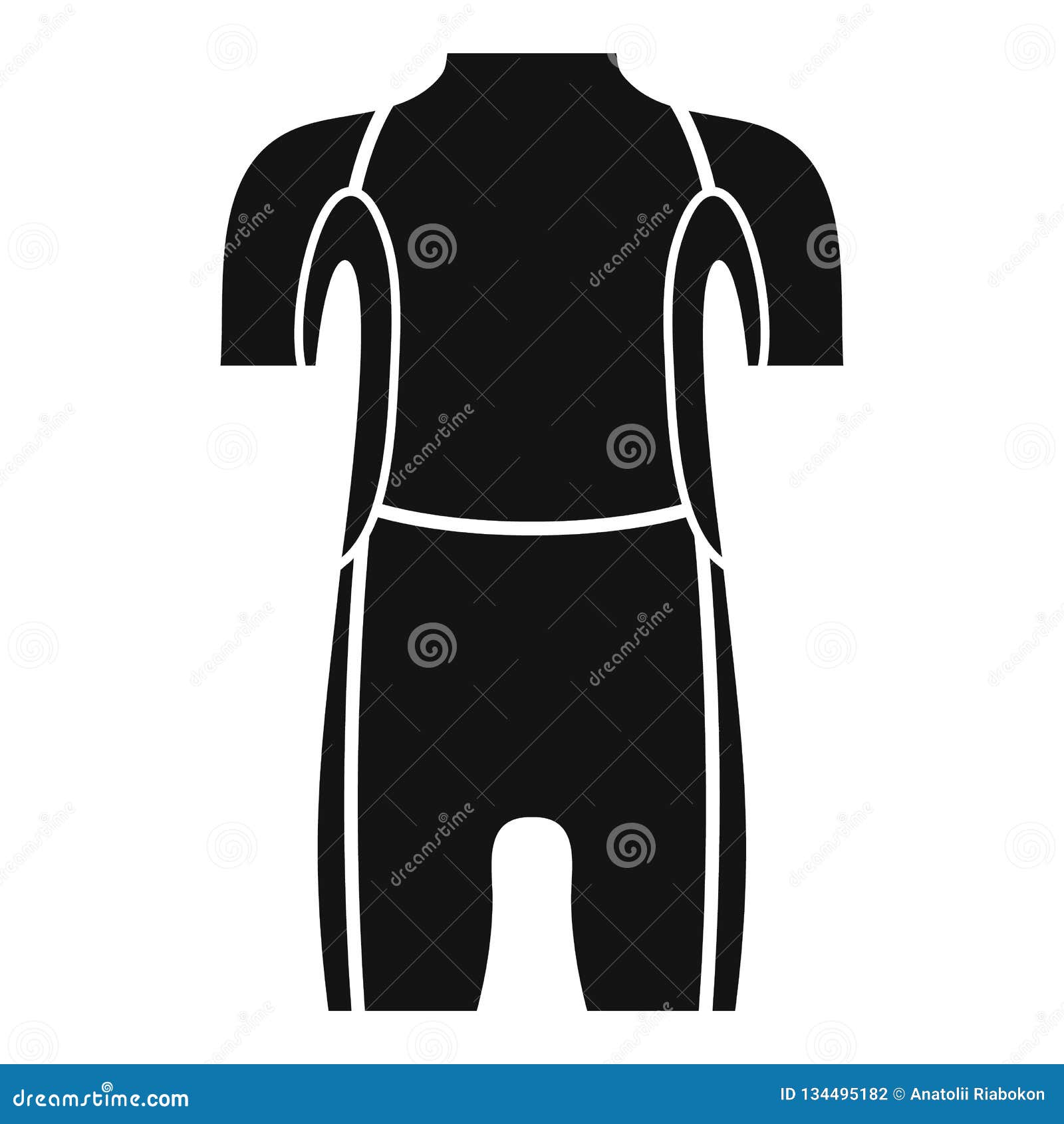 Diving Wetsuit Icon, Simple Style Stock Vector Illustration of