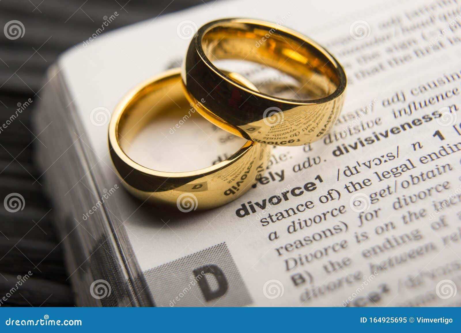  Divorce  And Separation Concept Two Golden Wedding  Rings  