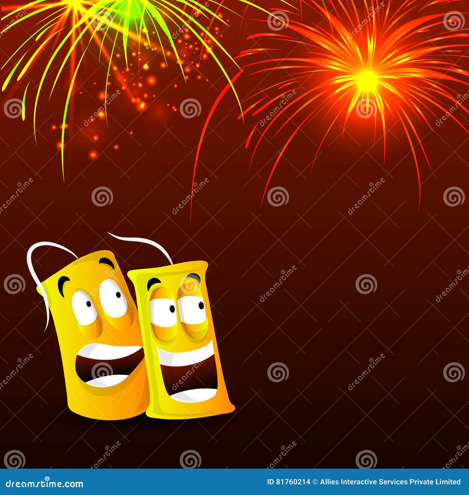 Diwali Celebration Background with Firecrackers. Stock ...