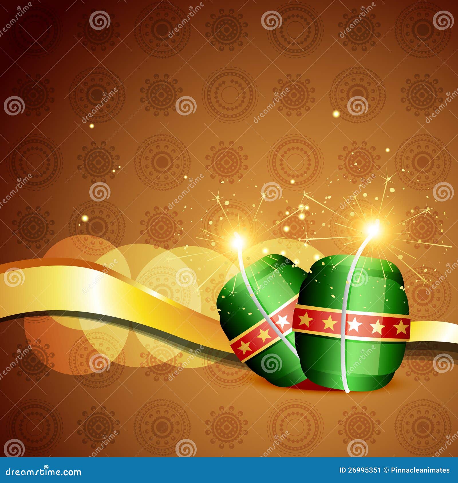 Diwali crackers background stock vector. Illustration of festival