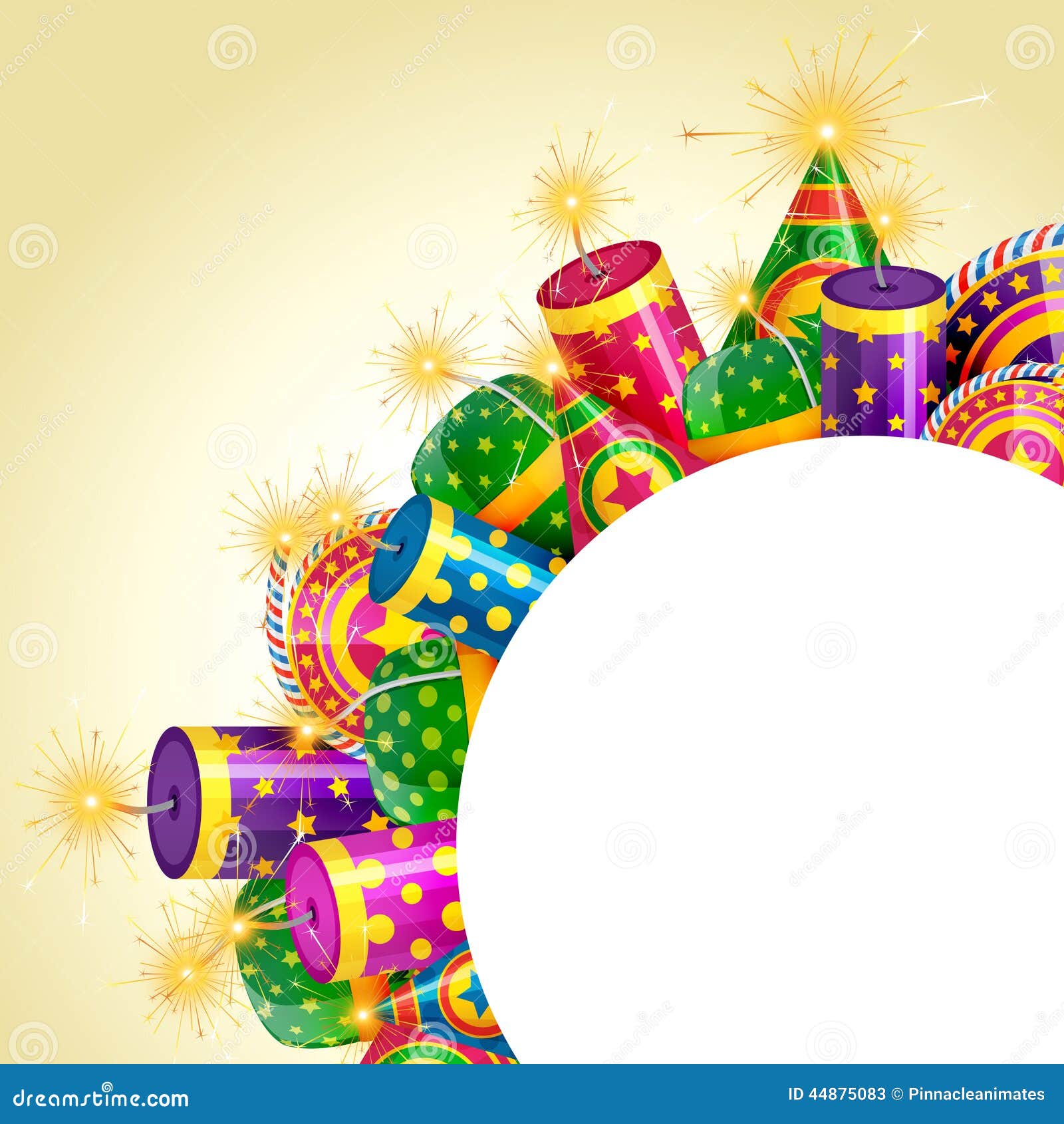 Diwali crackers background stock vector. Illustration of decorative -  44875083