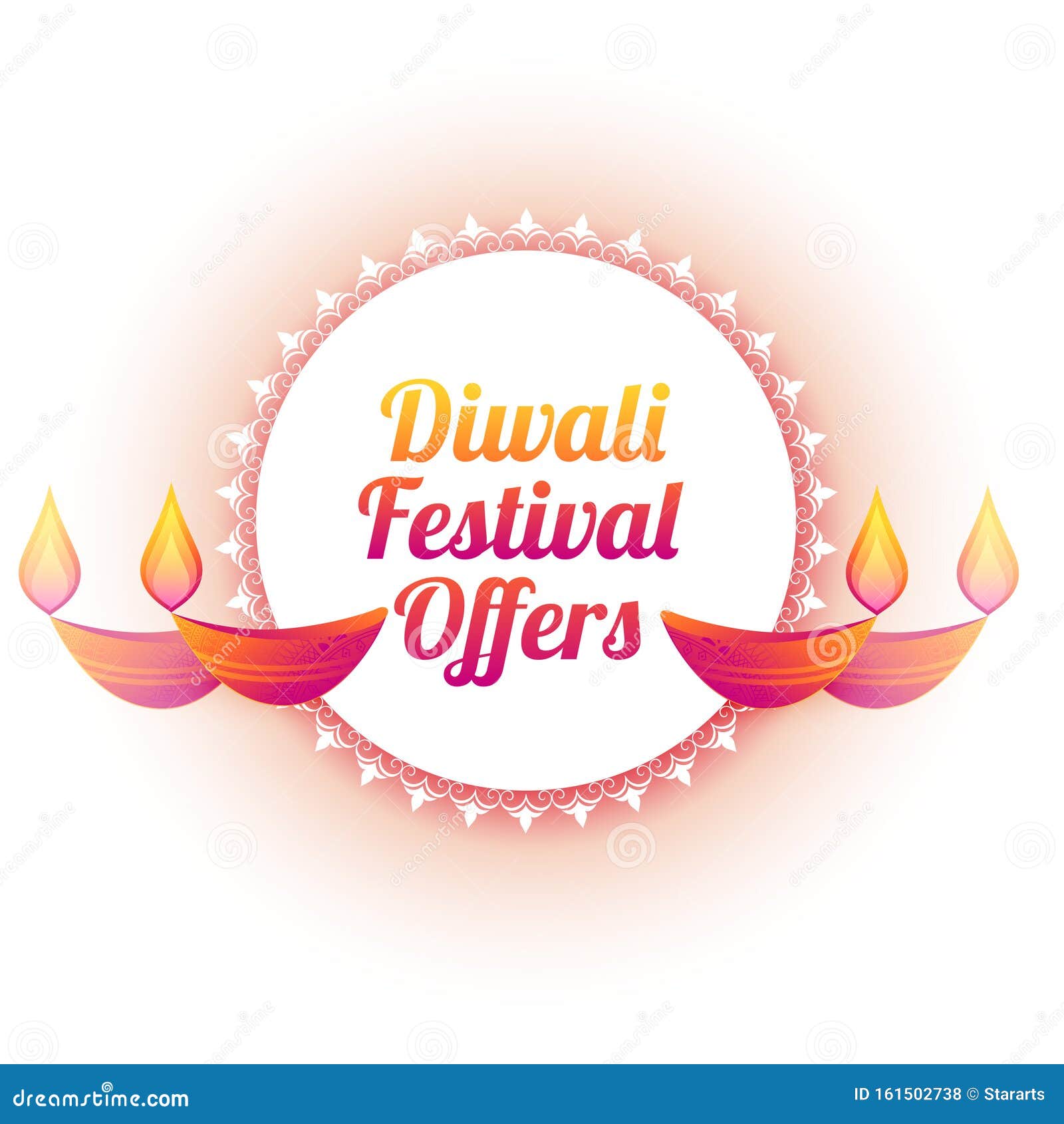 Diwali Festival Offer Colorful Diya Background Design Stock Vector -  Illustration of invitation, design: 161502738