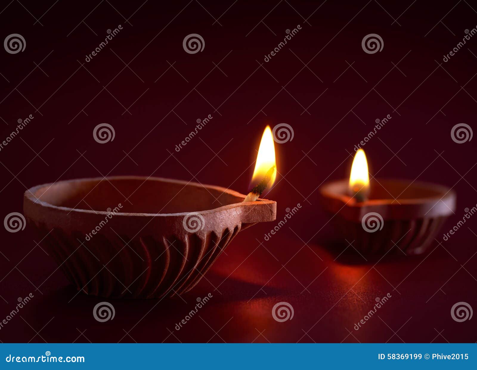 Diwali oil lamp stock image. Image of celebrate, decorate - 58369199