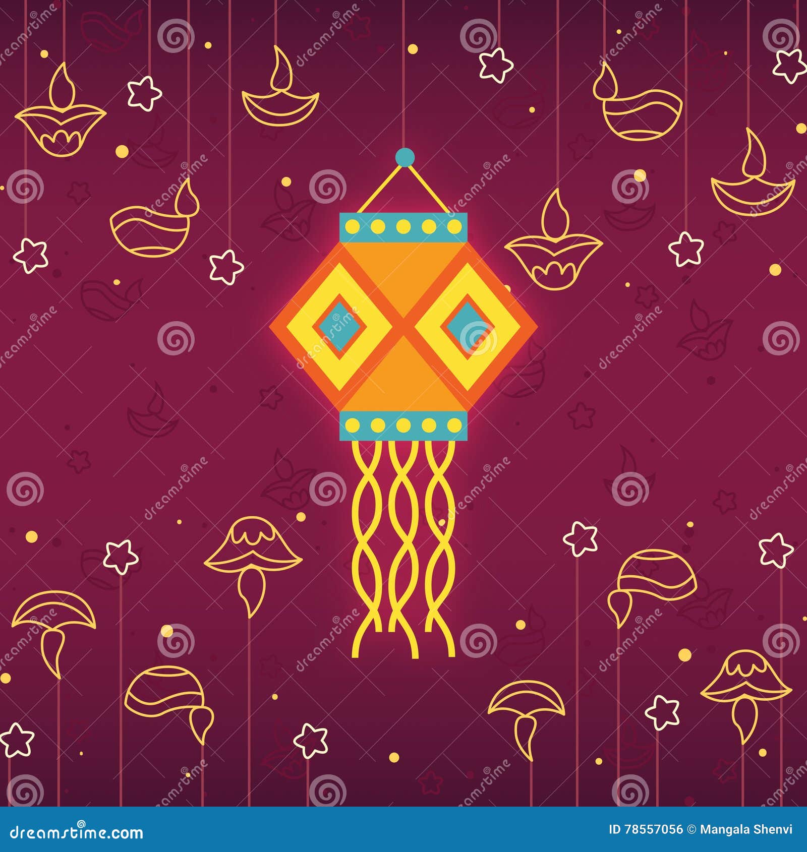 DIWALI PATTERN WALLPAPER VECTOR Stock Illustration - Illustration ...