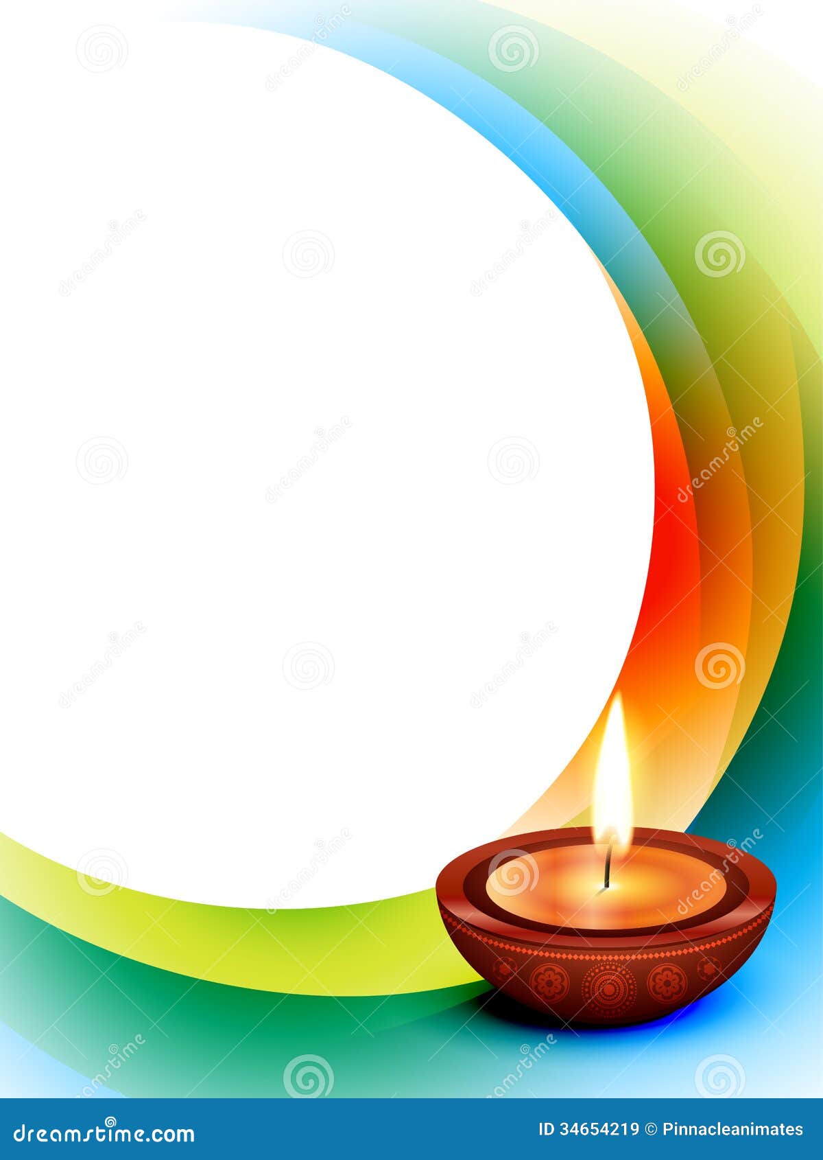 Diwali wave vector stock vector. Illustration of color - 34654219