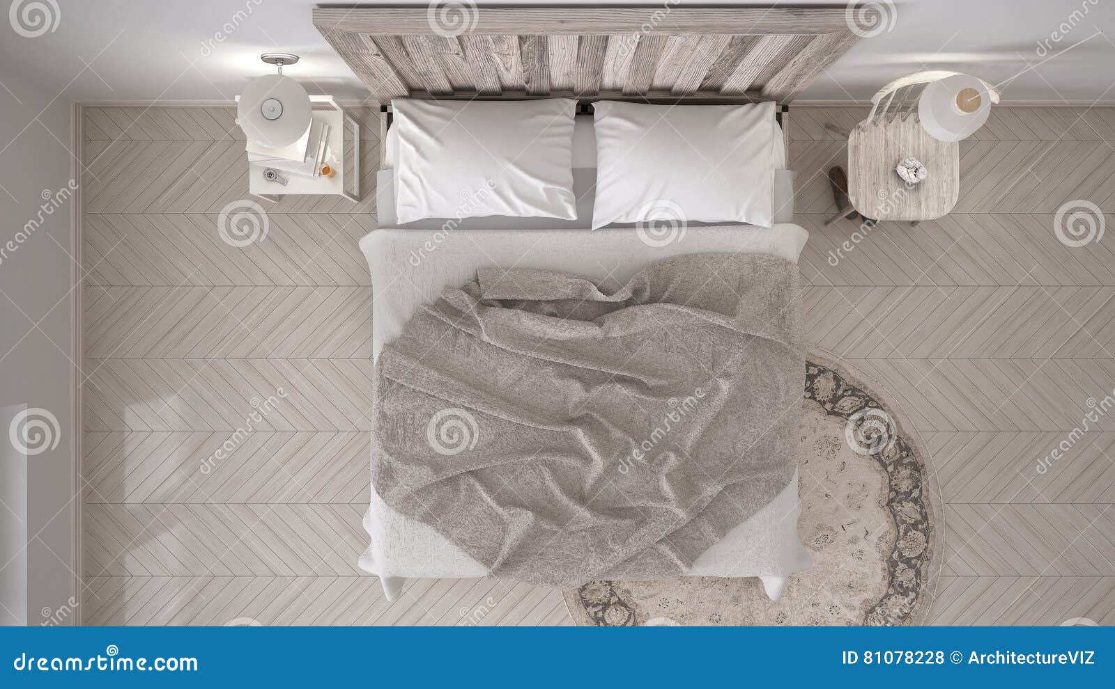 Diy Bedroom Bed With Wooden Headboard Scandinavian White Eco C