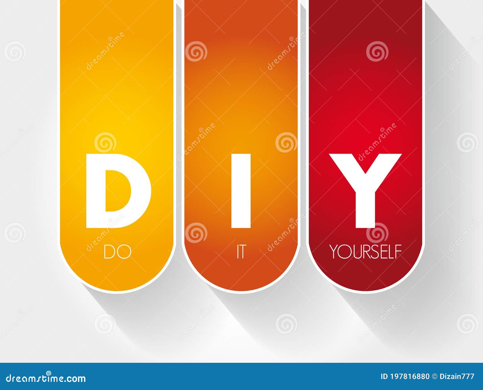 DIY - Do It Yourself acronym on white background Stock Photo - Alamy