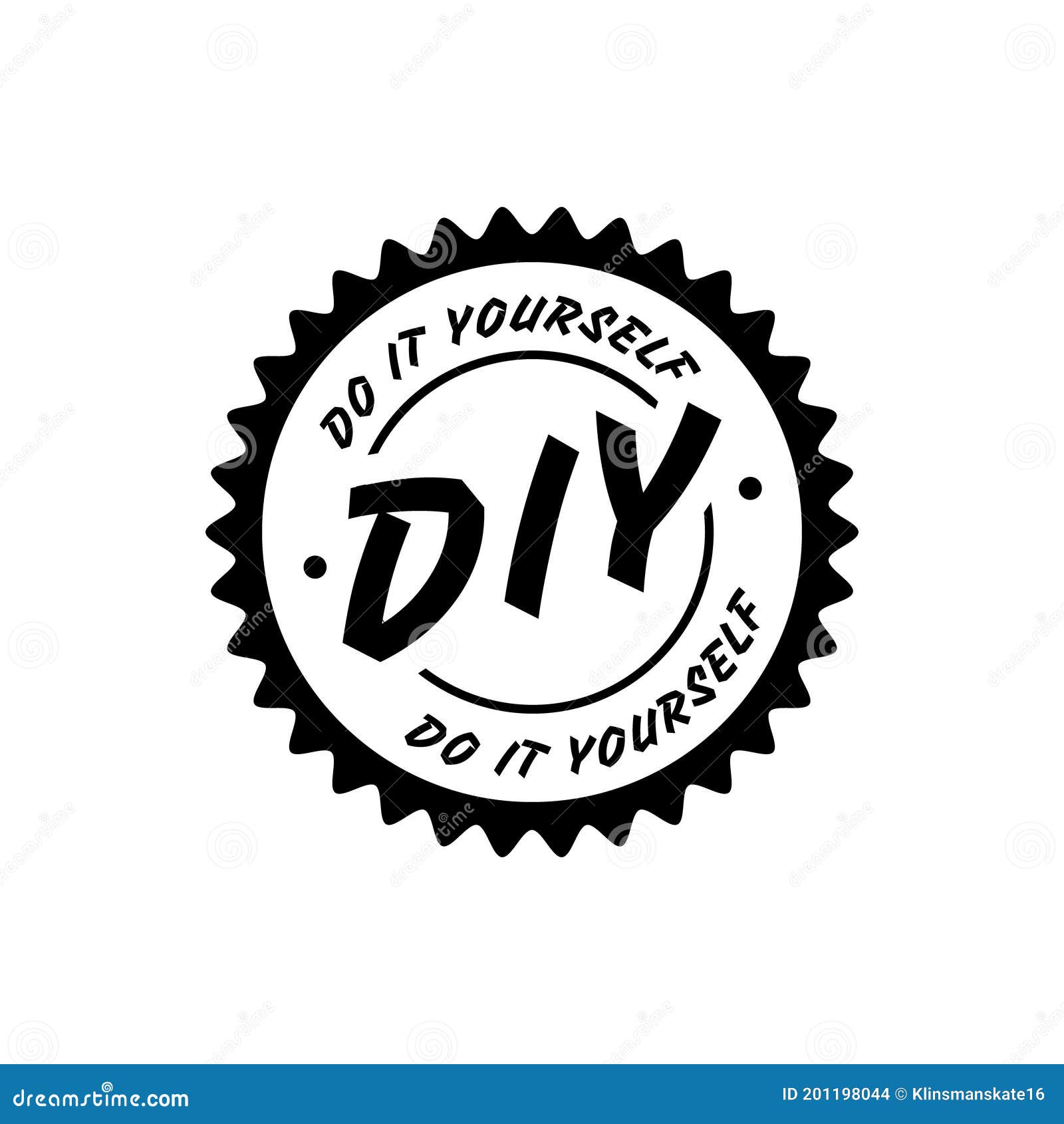 Diy Do Yourself Lettering Abbreviation Logo Stock Vector (Royalty