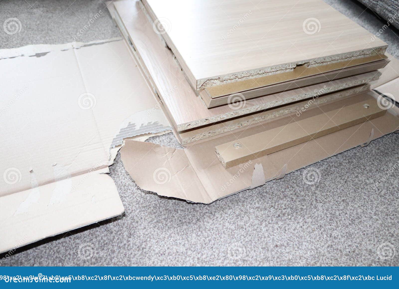 Diy Project In The Home Flat Pack Furniture Stock Image Image Of