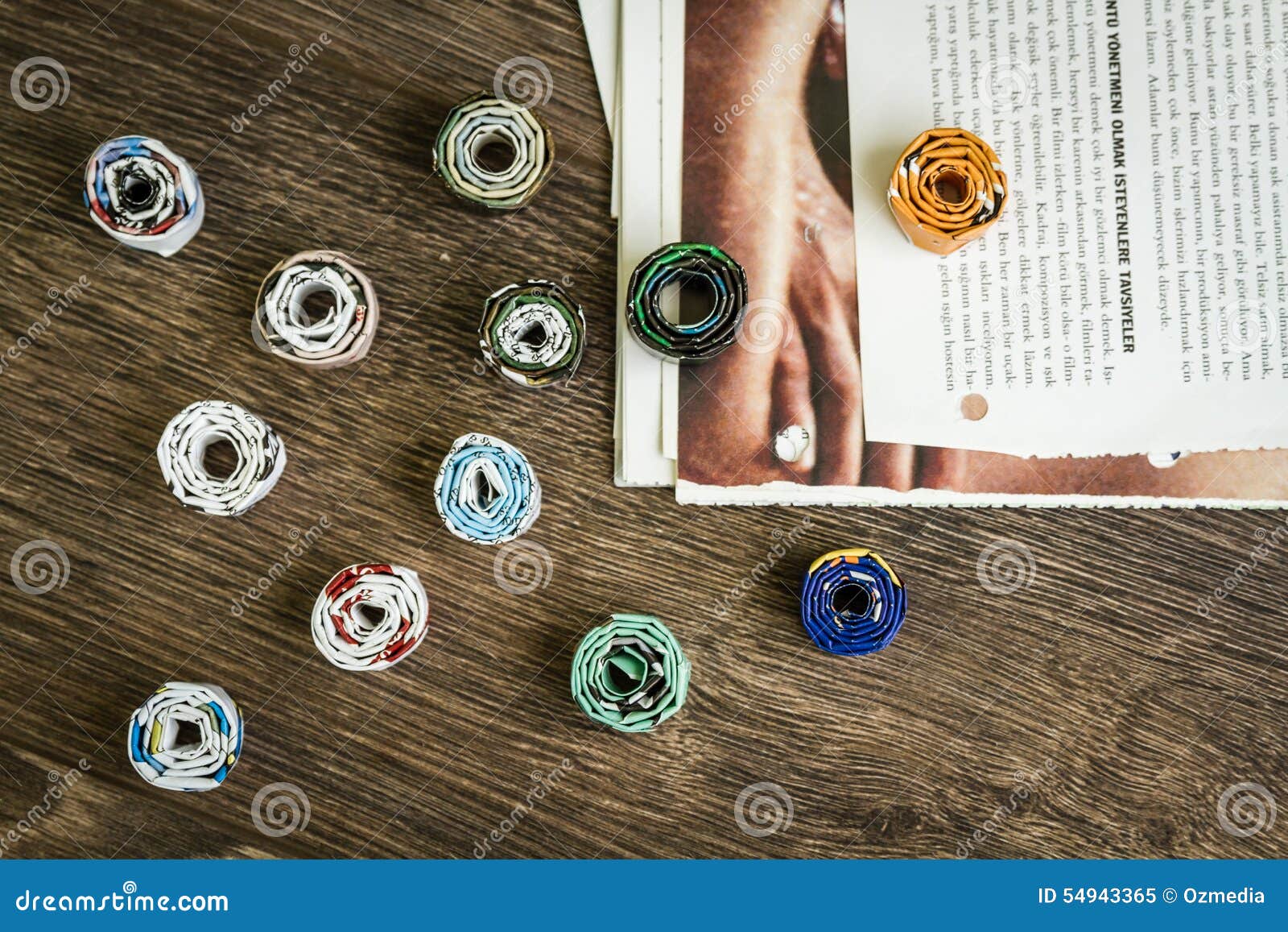 Diy Project From Waste Magazine Stock Image Image Of Handcraft Creativity Diy Project From Waste Magazine Stock Image Image Of Handcraft Creativity
