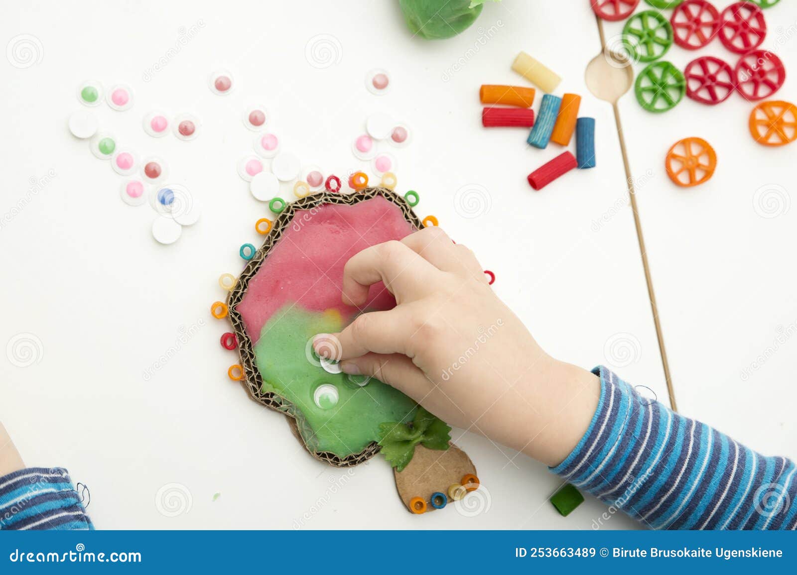 DIY Toy for Actively Explore Different Materials. Stock Image - Image of creative, children 