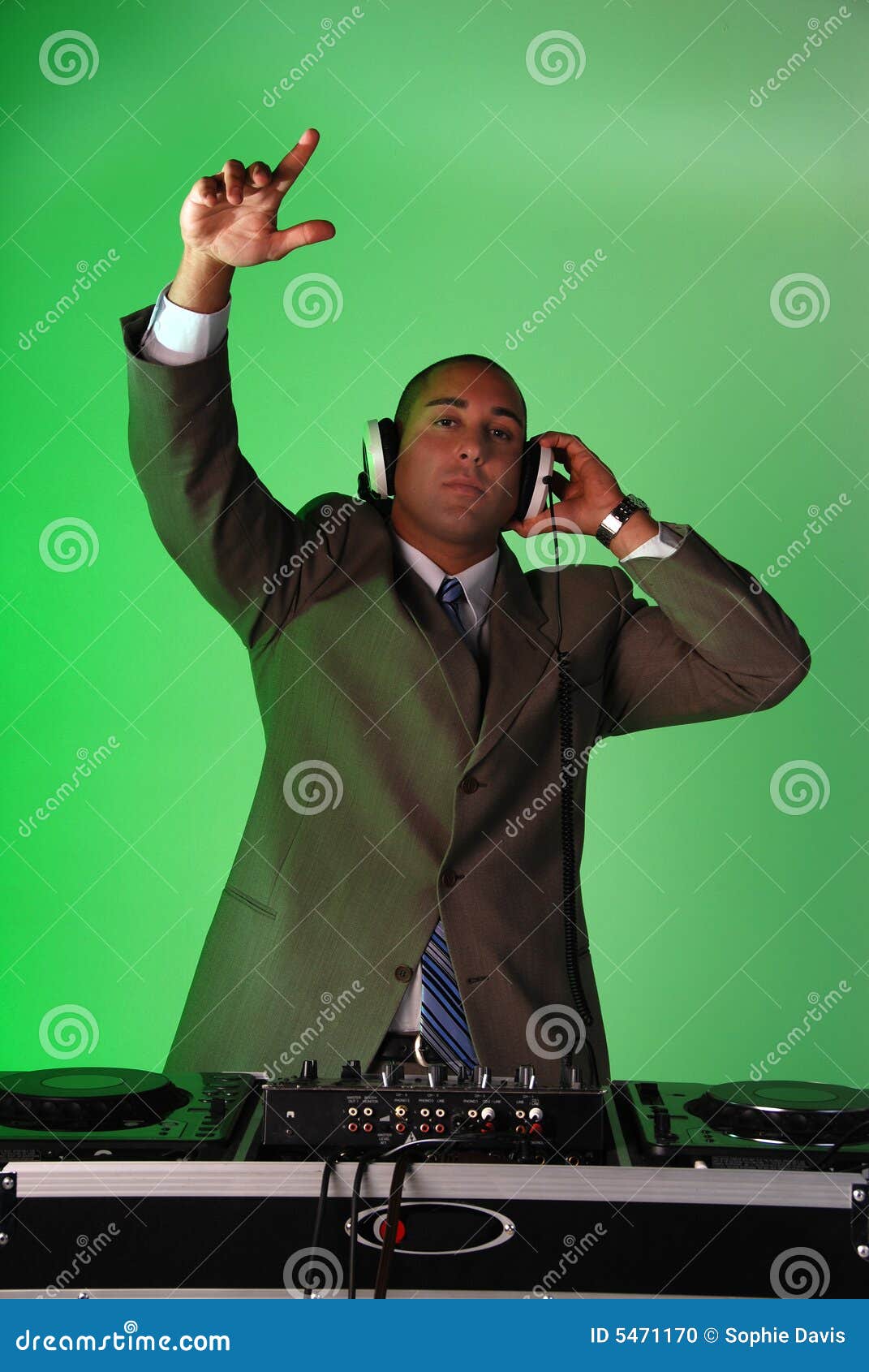 DJ stock photo. Image of headphones, music, male, bright 5471170