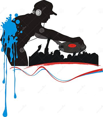 Dj stock vector. Illustration of modern, nightlife, black - 7334969