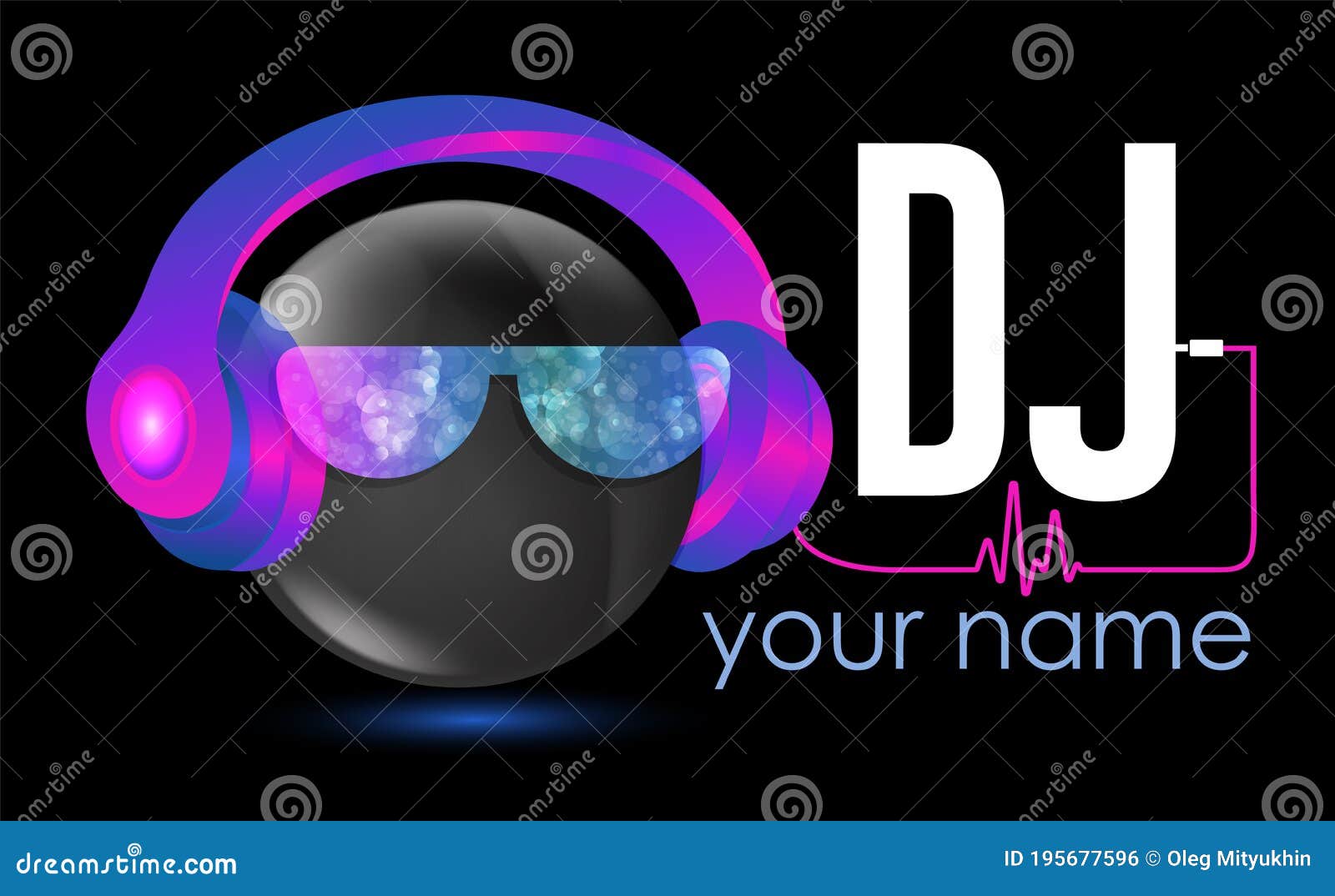 Dj 3D Logo Design. Creative Vector Logo Design with Headphones and DJ ...