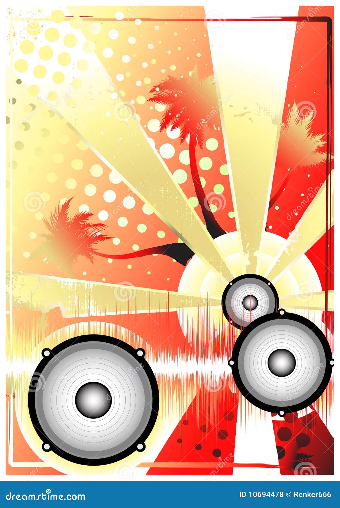 Dj Golden Poster Background 3 Stock Illustration - Illustration of retro,  discoteque: 10694478