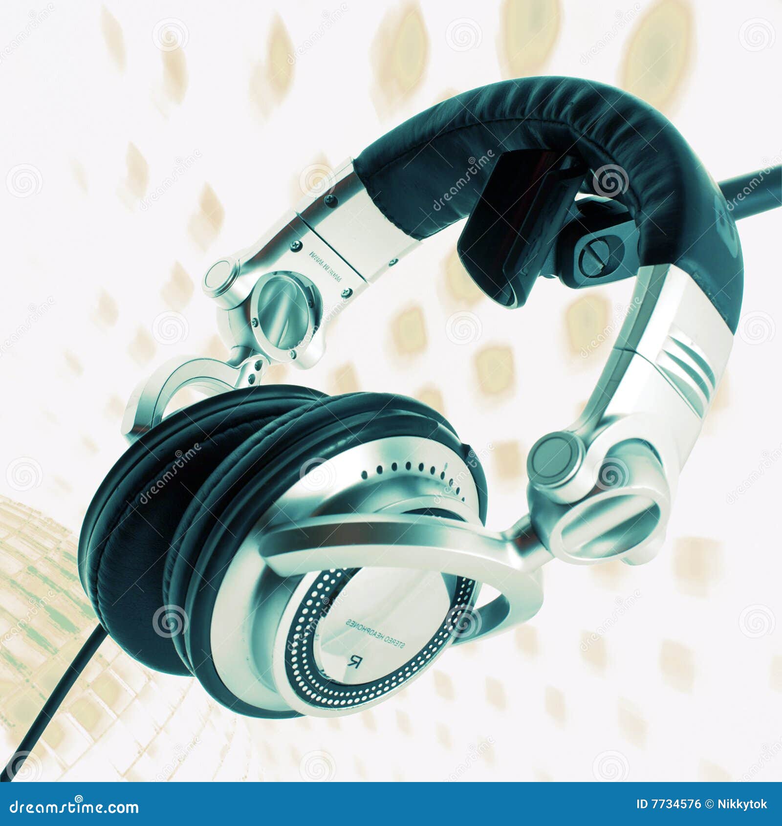 DJ headphones abstract stock photo. Image of media, equipment 7734576