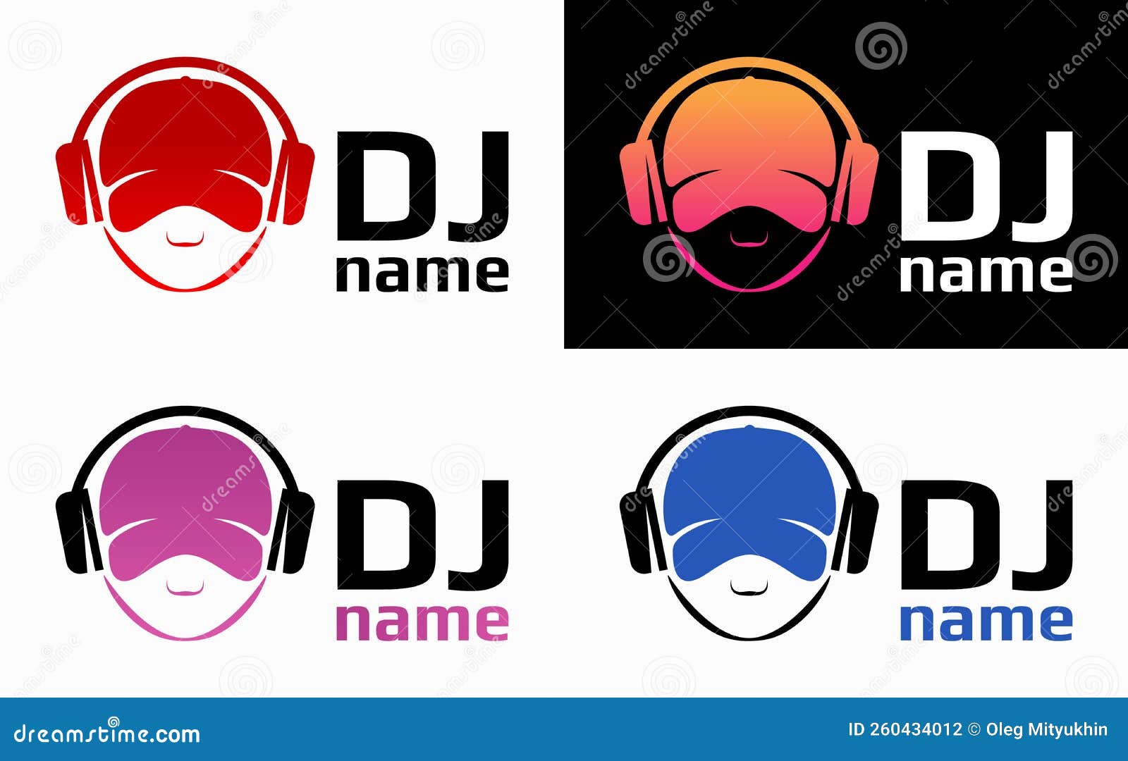 Dj Logo Design. Creative Vector Logo Design with Headphones and DJ with ...