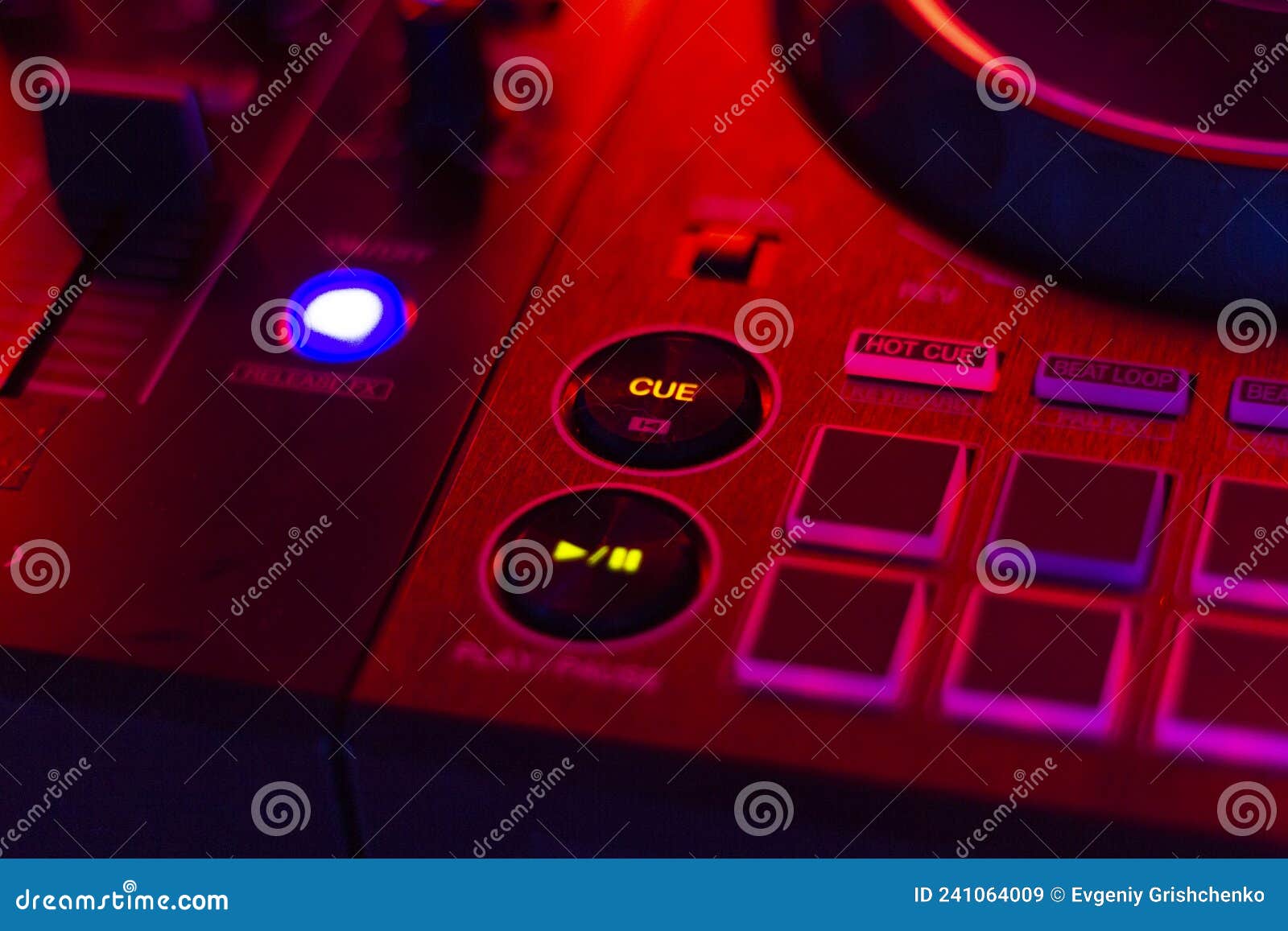 DJ Mix Studio Audio Tracks Mixing Buttons Pads Decks Mixing Console