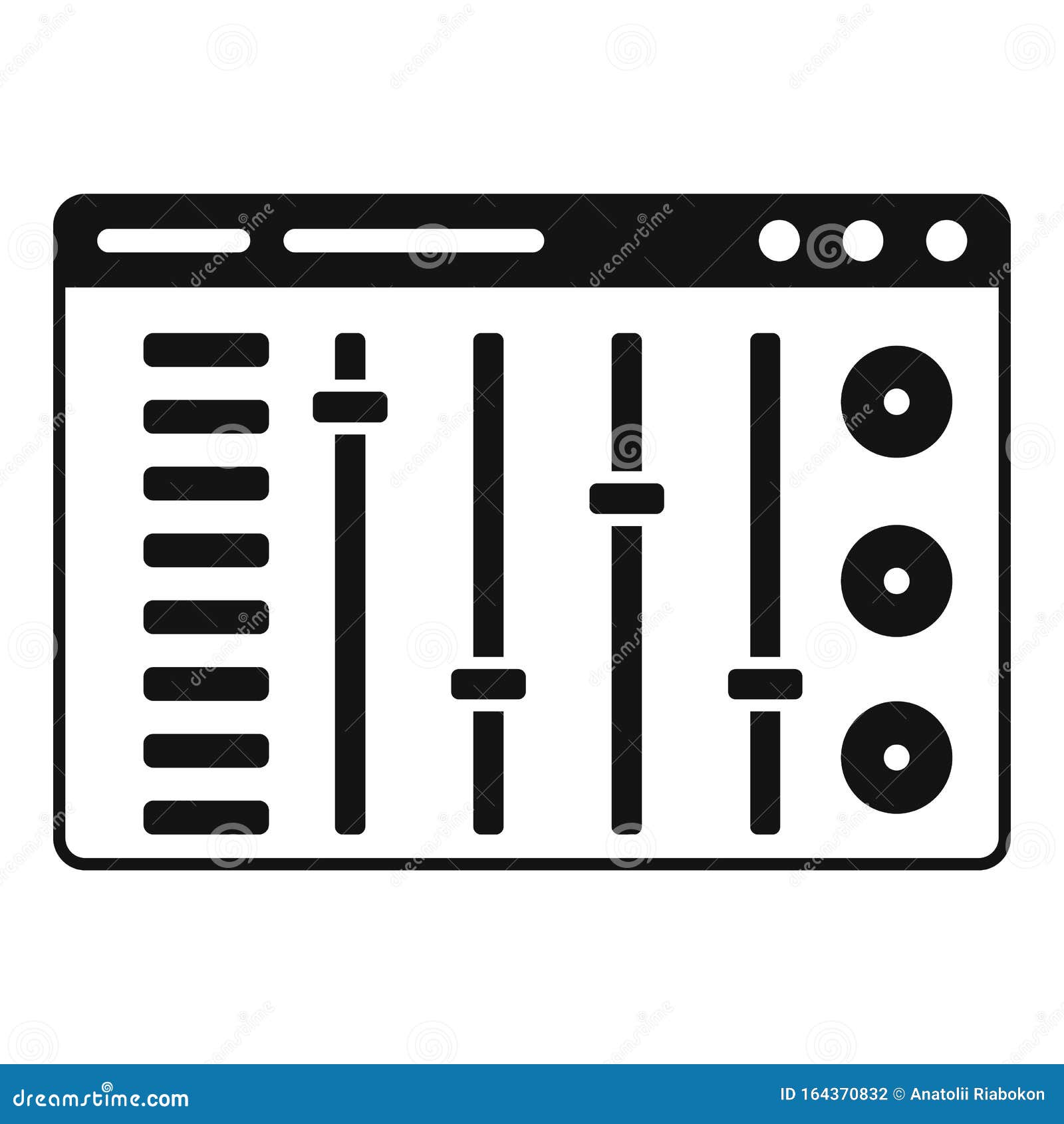 Mixer Icon, Simple Stock Vector - Illustration of icon, digital: 164370832