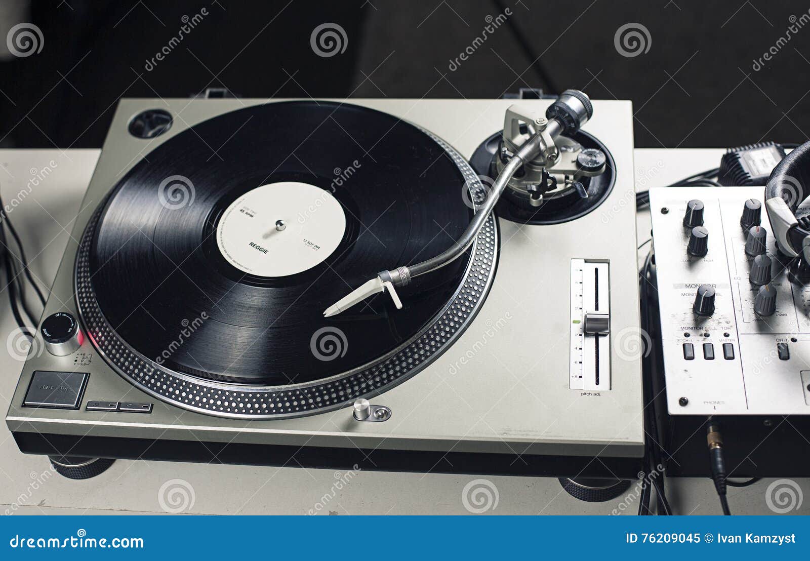 DJ mixer stock image. Image of collection, deck, hifi 76209045