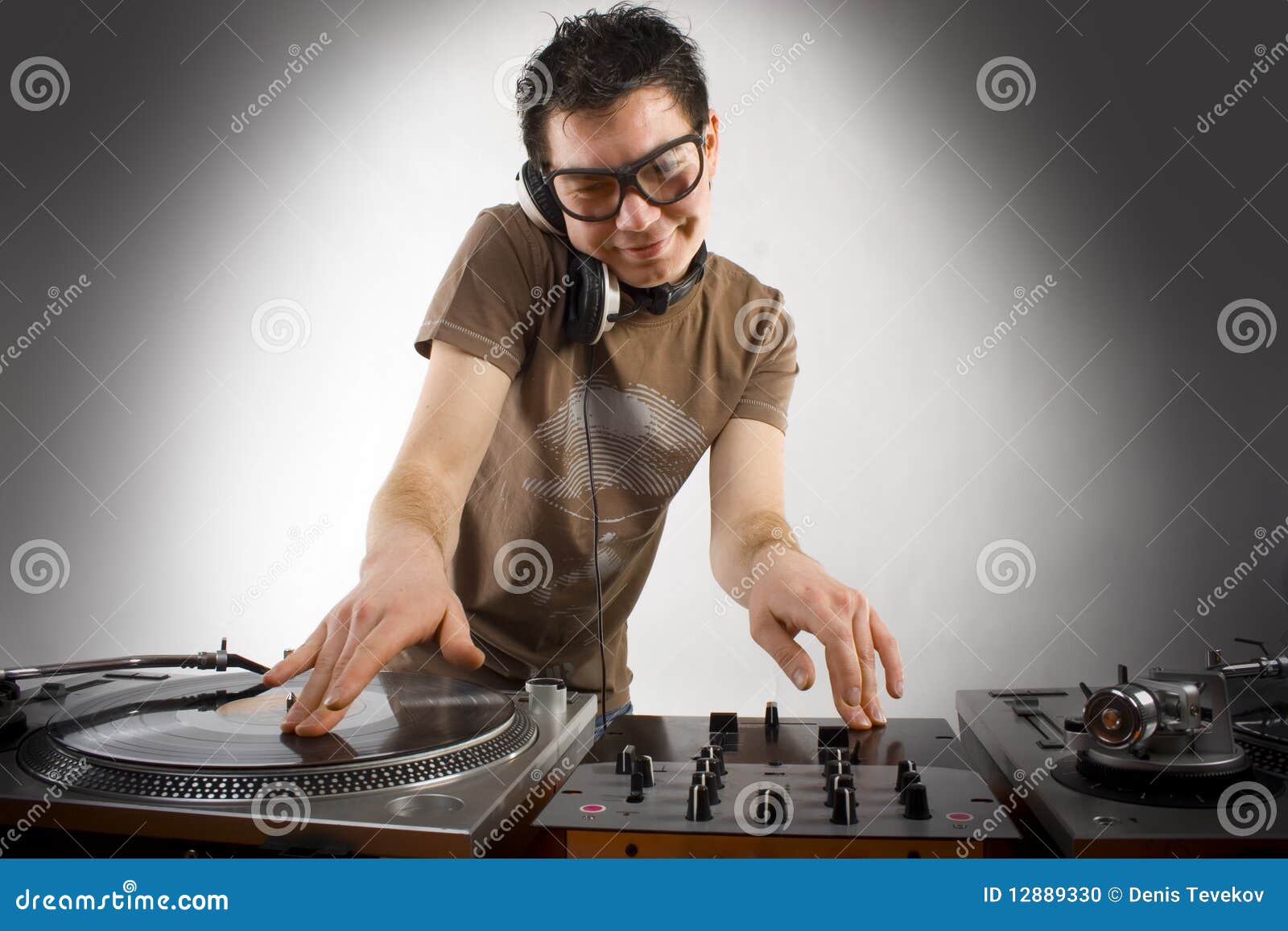 Dj playing stock photo. Image of design, clubbing, electro 12889330