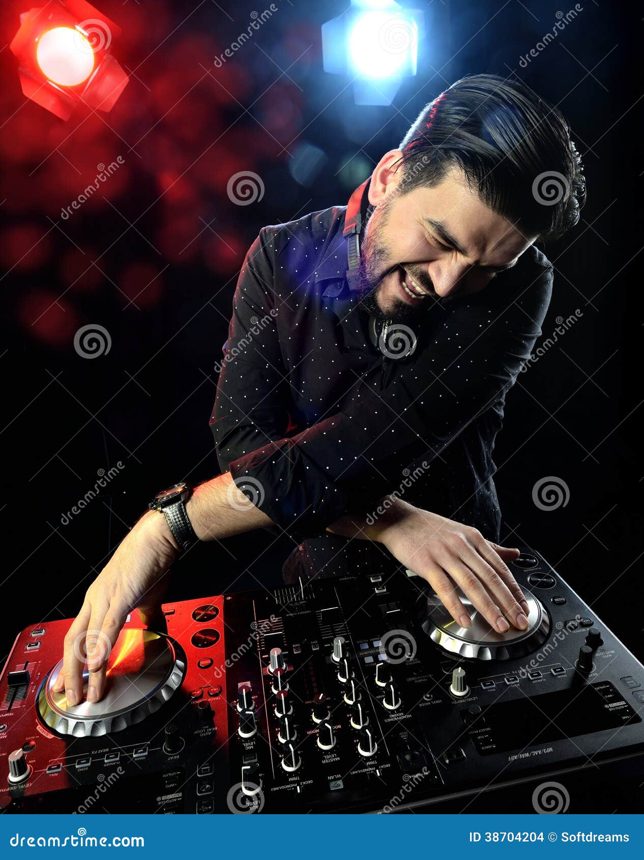 DJ Playing Music Stock Images Image 38704204