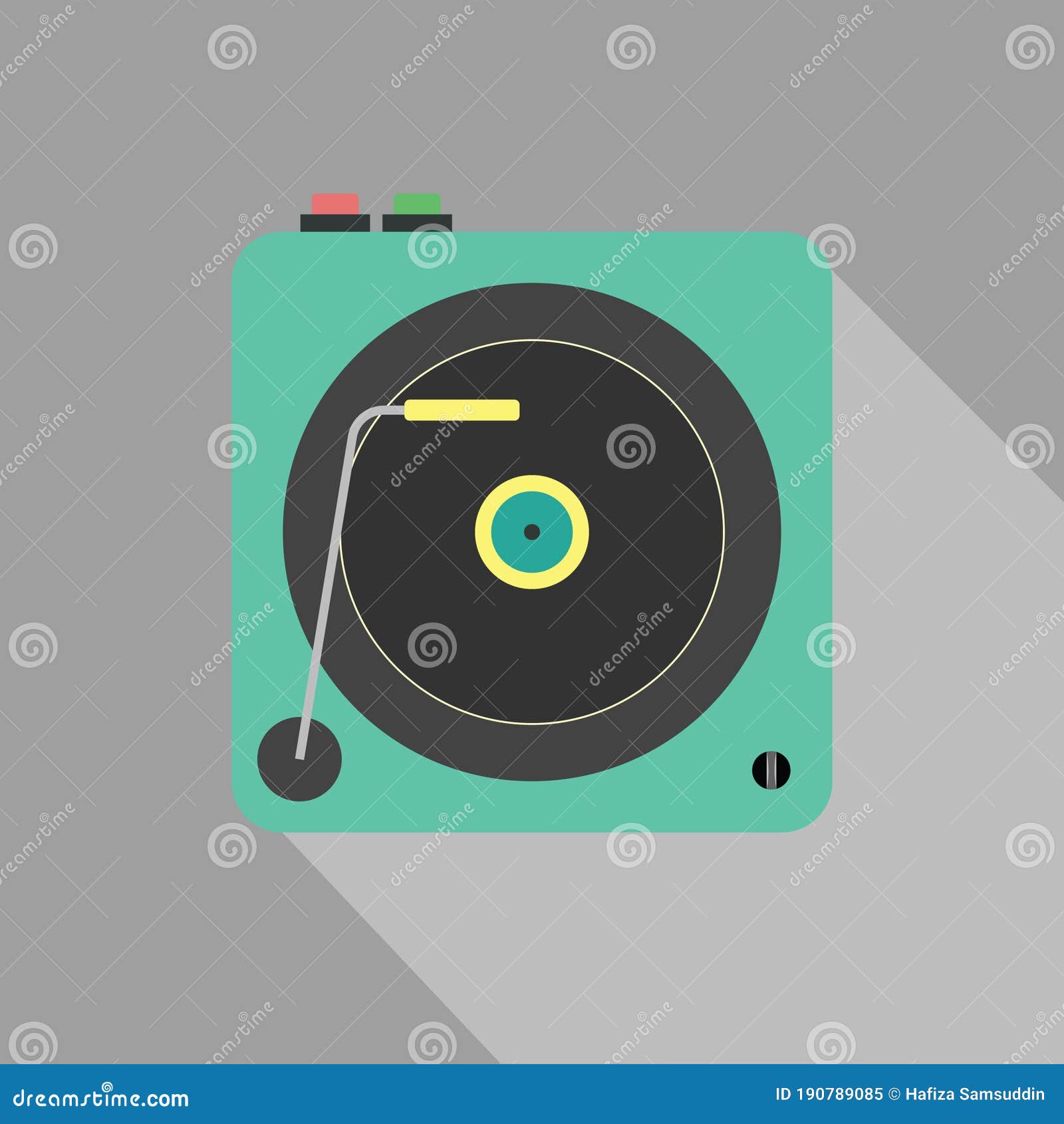 Dj Turntable. Vector Illustration Decorative Design Stock Vector