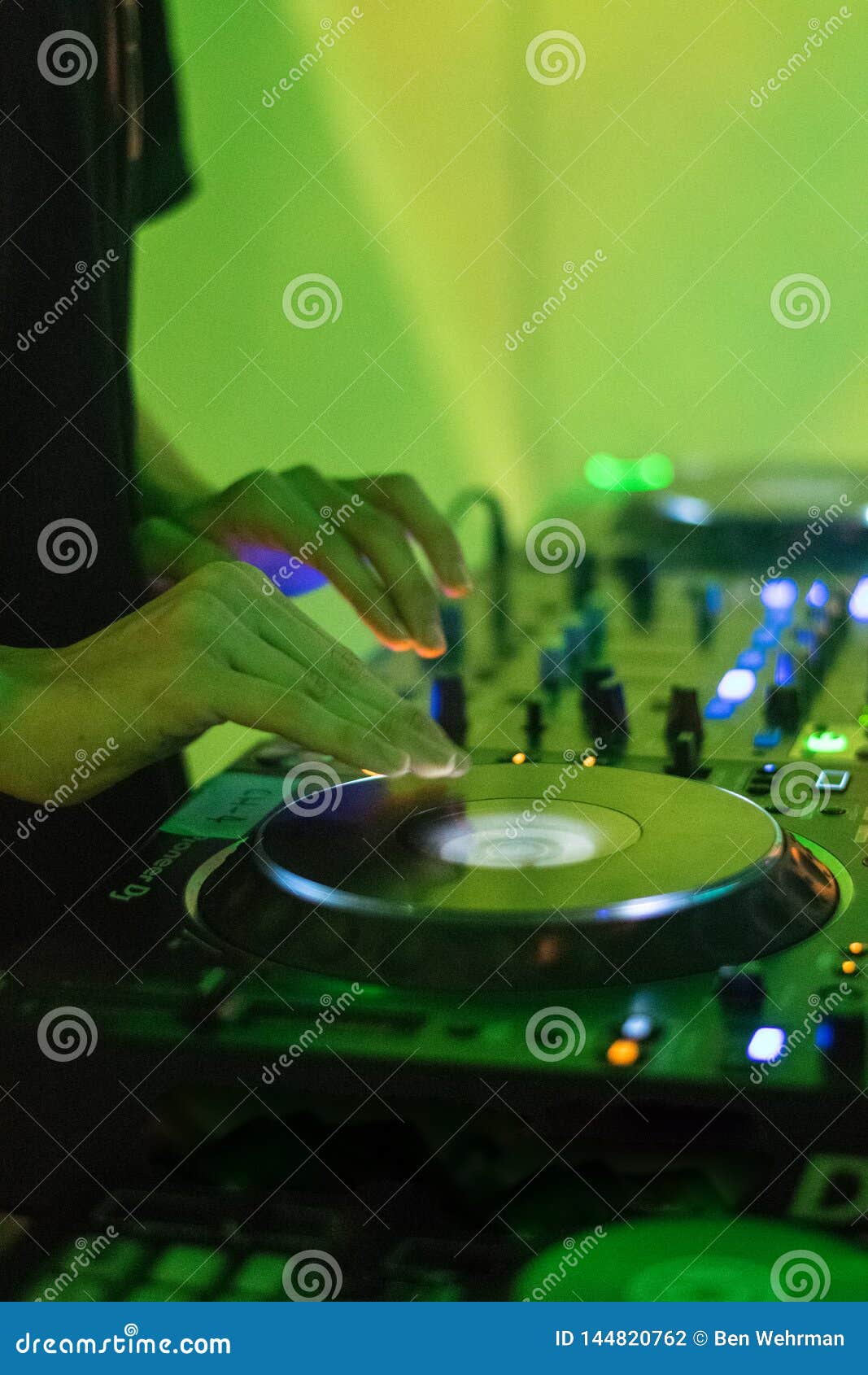 DJ Playing Electronic Music Stock Photo Image of electronic, night