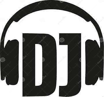 DJ word with headphones stock vector. Illustration of jockey - 107097060