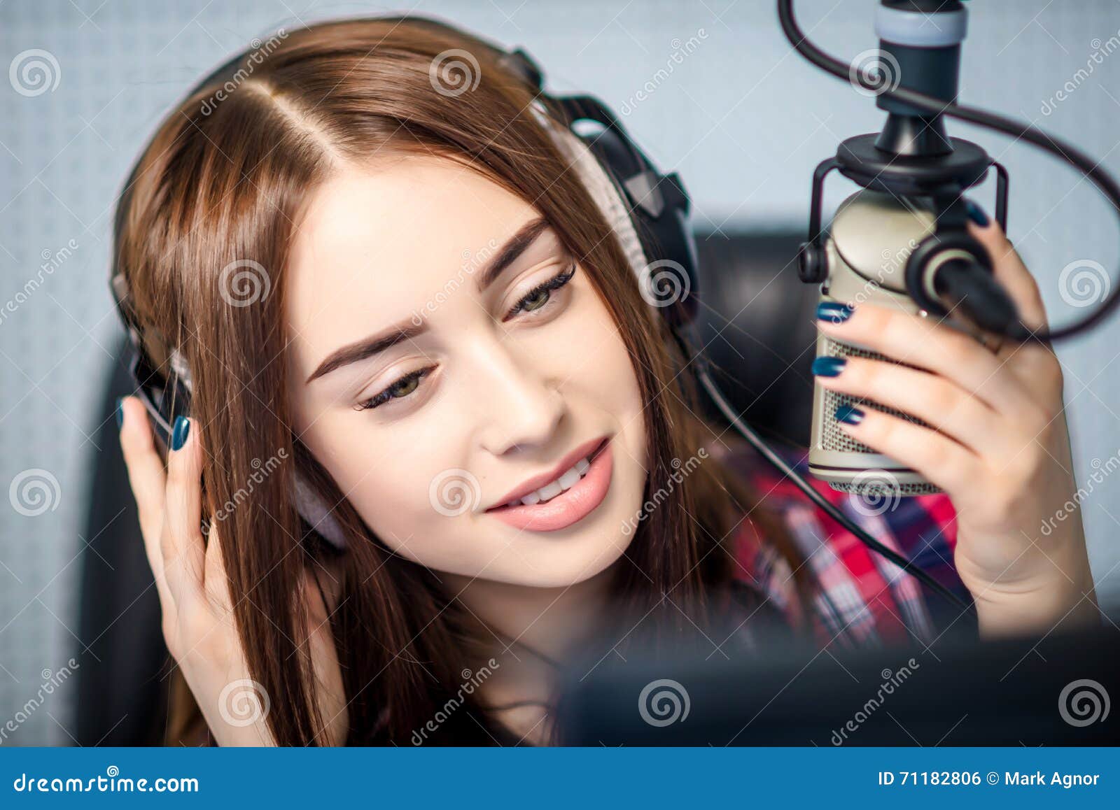 Dj working on the radio stock photo. Image of hosting 71182806