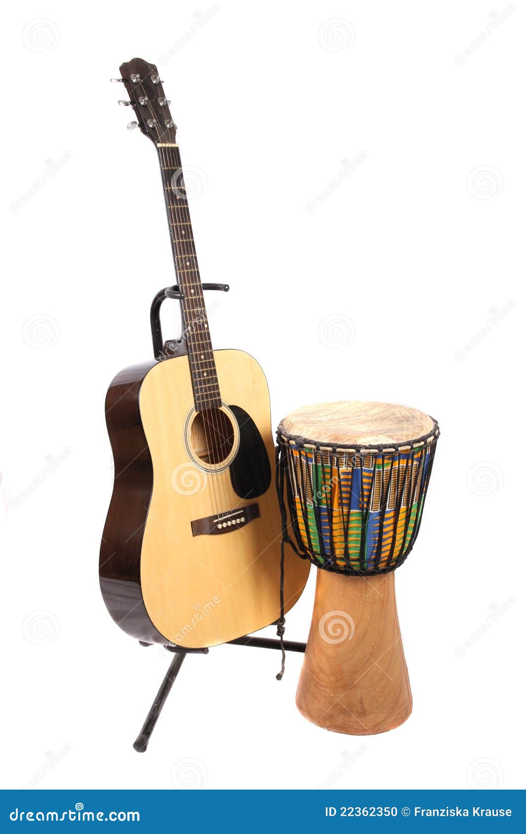 Djembe and guitar stock photo. Image of african, strings 22362350