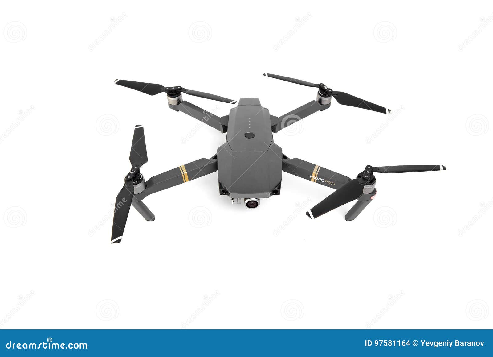 Dji Mavic Pro Drone In Flight On White Background Editorial Stock Image Image Of Black Quadcopter 97581164