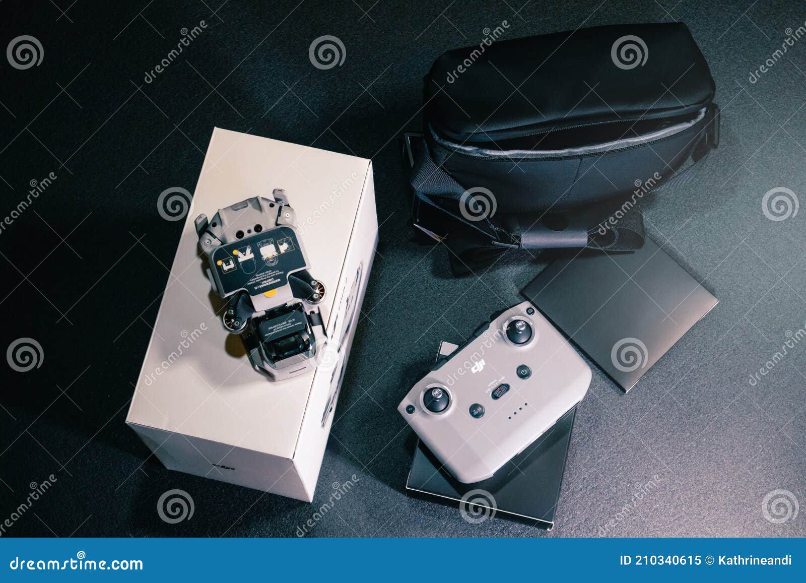 Dji Mini 2 New Drone Fly More Combo Bundle Unboxed Editorial Image