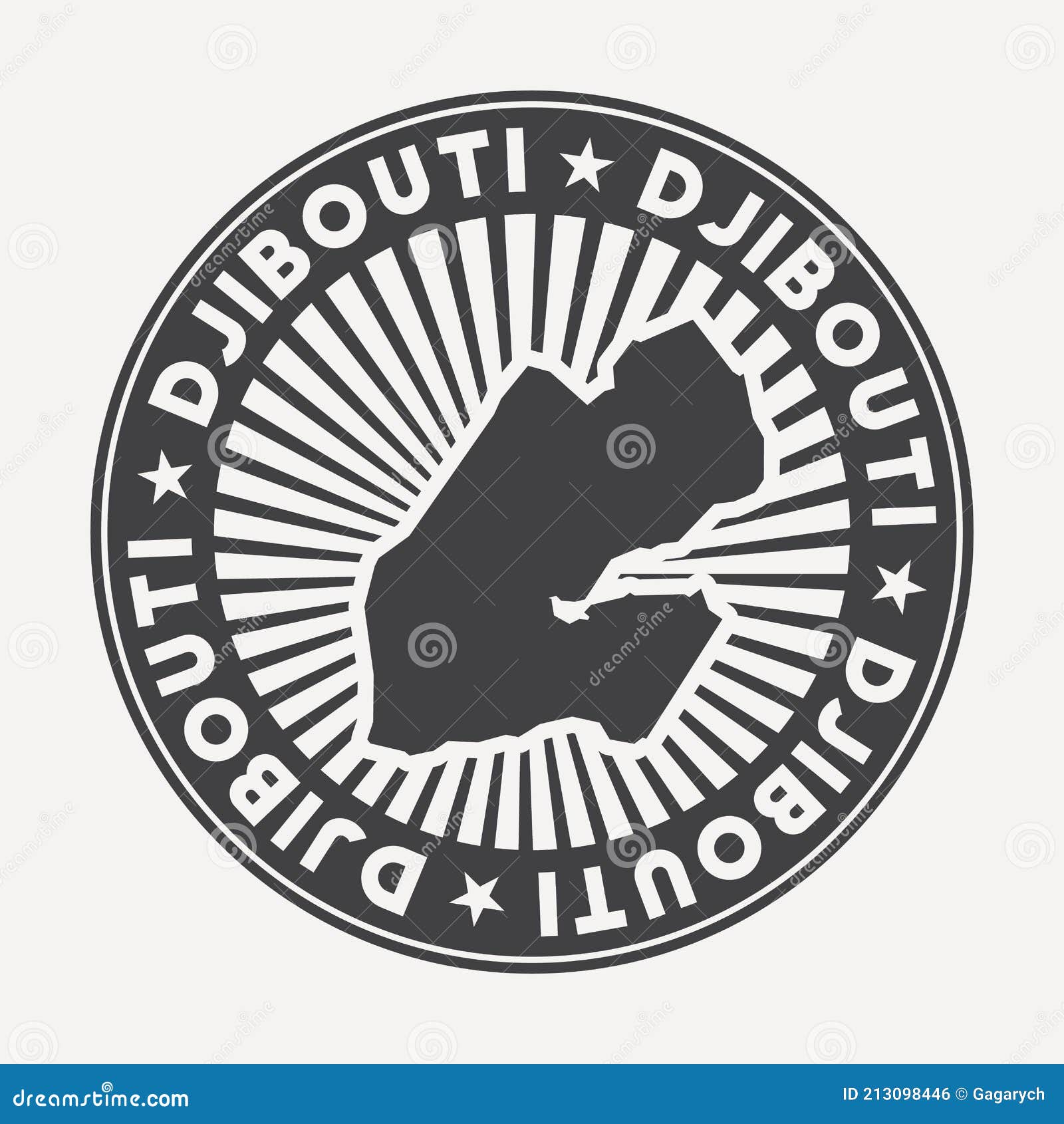 Djibouti round logo. stock vector. Illustration of hipster - 213098446