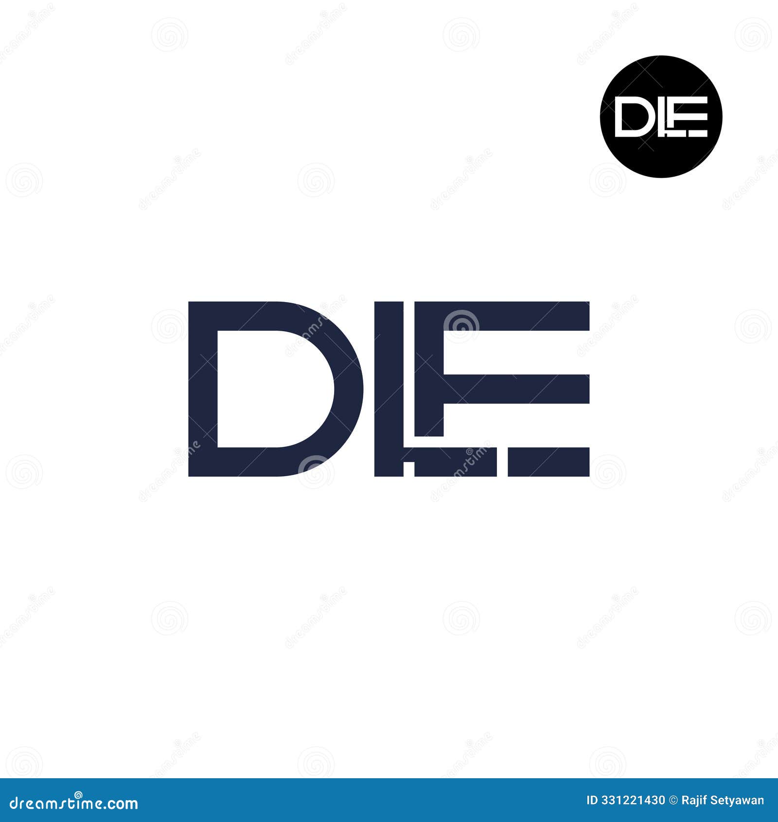 dle logo letter monogram 