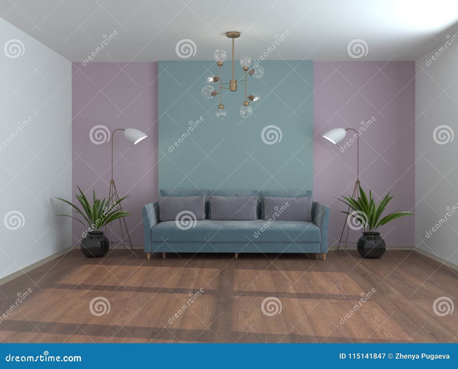 3dmax Vray Interior Modern Render Stock Illustration