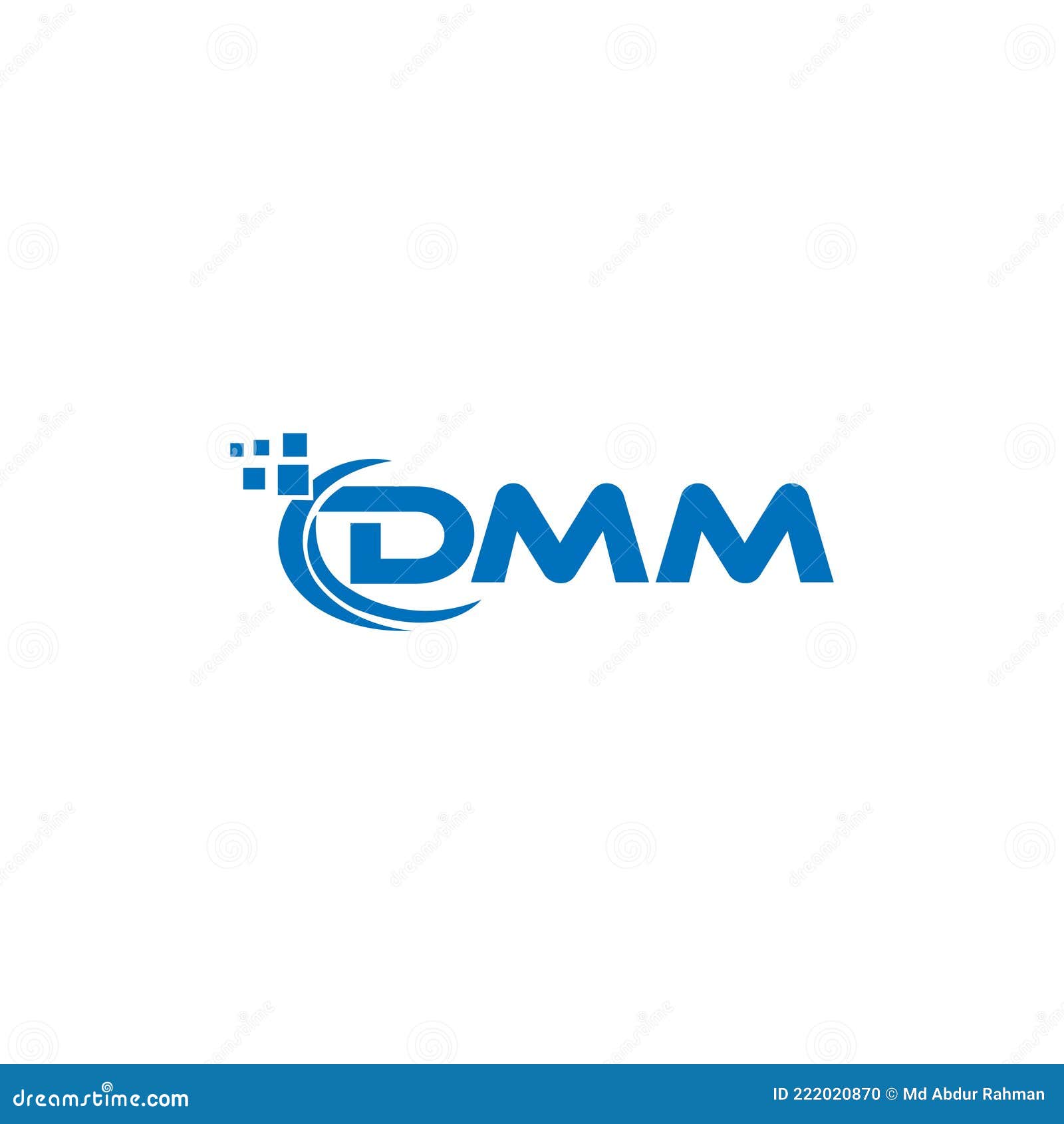 DMM Letter Logo Design on White Background. DMM Creative Initials